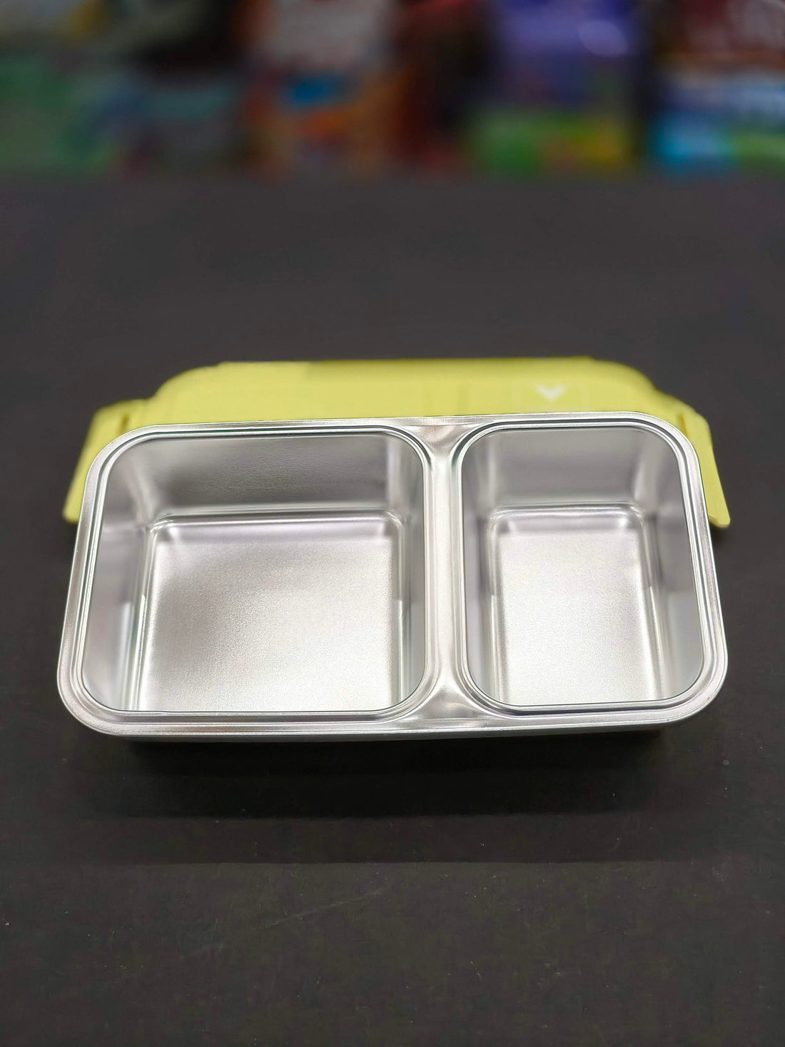 Virtue Homeware Jack & Jill 2 Partition Stainless Steel Lunch Box – 500 ml | Tiffin Box | Assorted Colours - KtoY