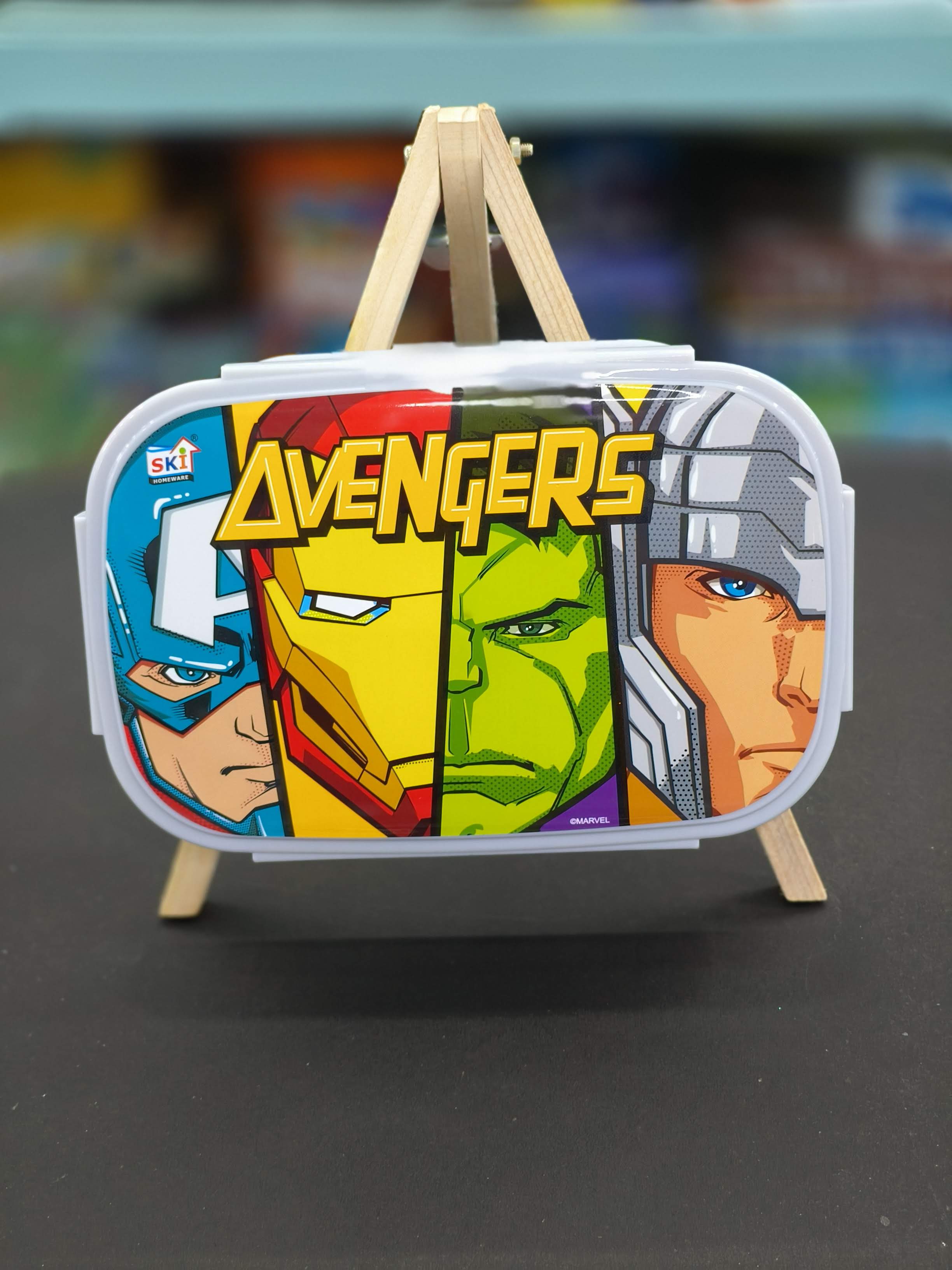 SKi Indigo Stainless Steel Lunch Box | Homeware Stainless Steel Lunch Box | Tiffin Box | with Spoon cum Fork | Sturdy & Easy to Clean | Assorted Design, Colour & Themes - KtoY