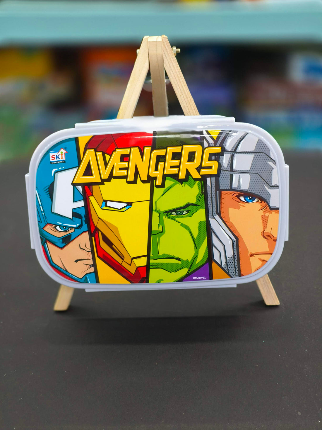 SKi Indigo Stainless Steel Lunch Box | Homeware Stainless Steel Lunch Box | Tiffin Box | with Spoon cum Fork | Sturdy & Easy to Clean | Assorted Design, Colour & Themes - KtoY