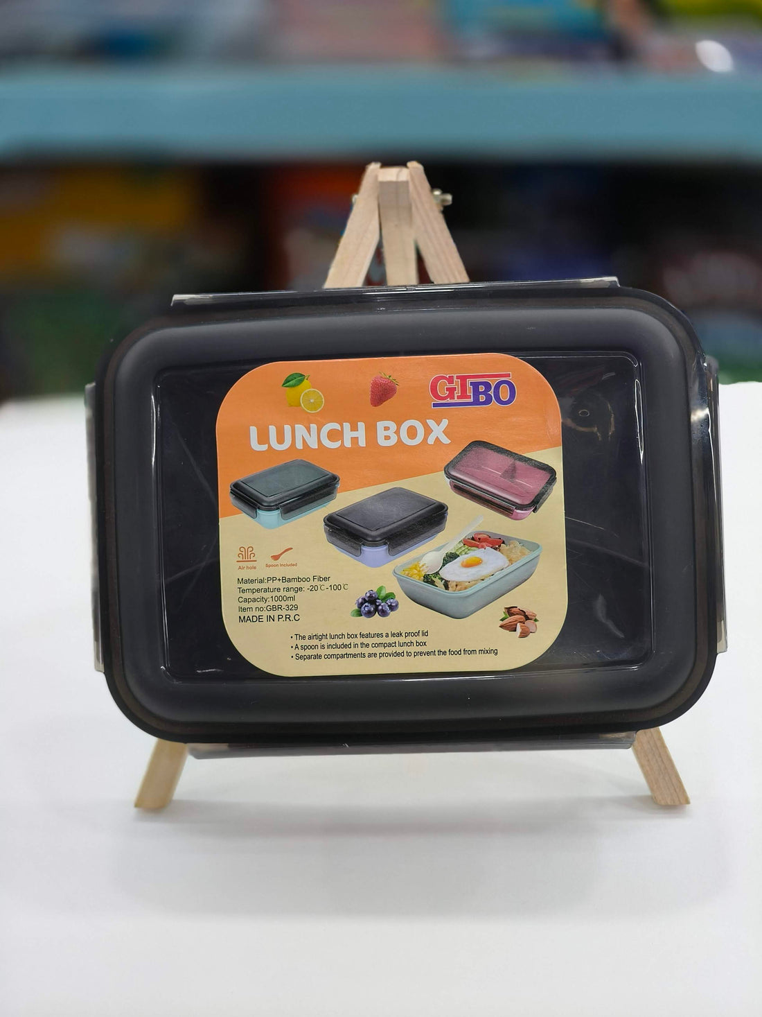 Gibo 3 Compartment Lunch Box in Plastic | Tiffin Box | Assorted Colour - KtoY