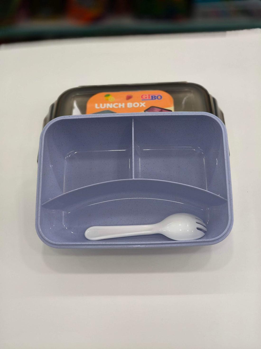 Gibo 3 Compartment Lunch Box in Plastic | Tiffin Box | Assorted Colour - KtoY