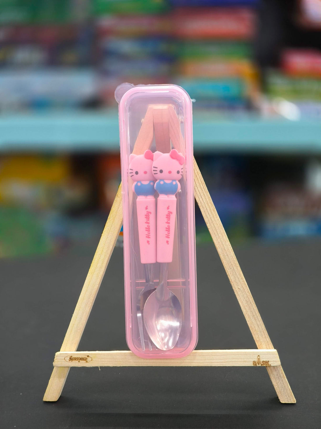 Spoon & Fork Combo Set of 2Pcs | Cute Spoon and Fork with Storage Case | Kids Utensils for Lunch Box | Easy to Clean|  Assorted Designs - KtoY