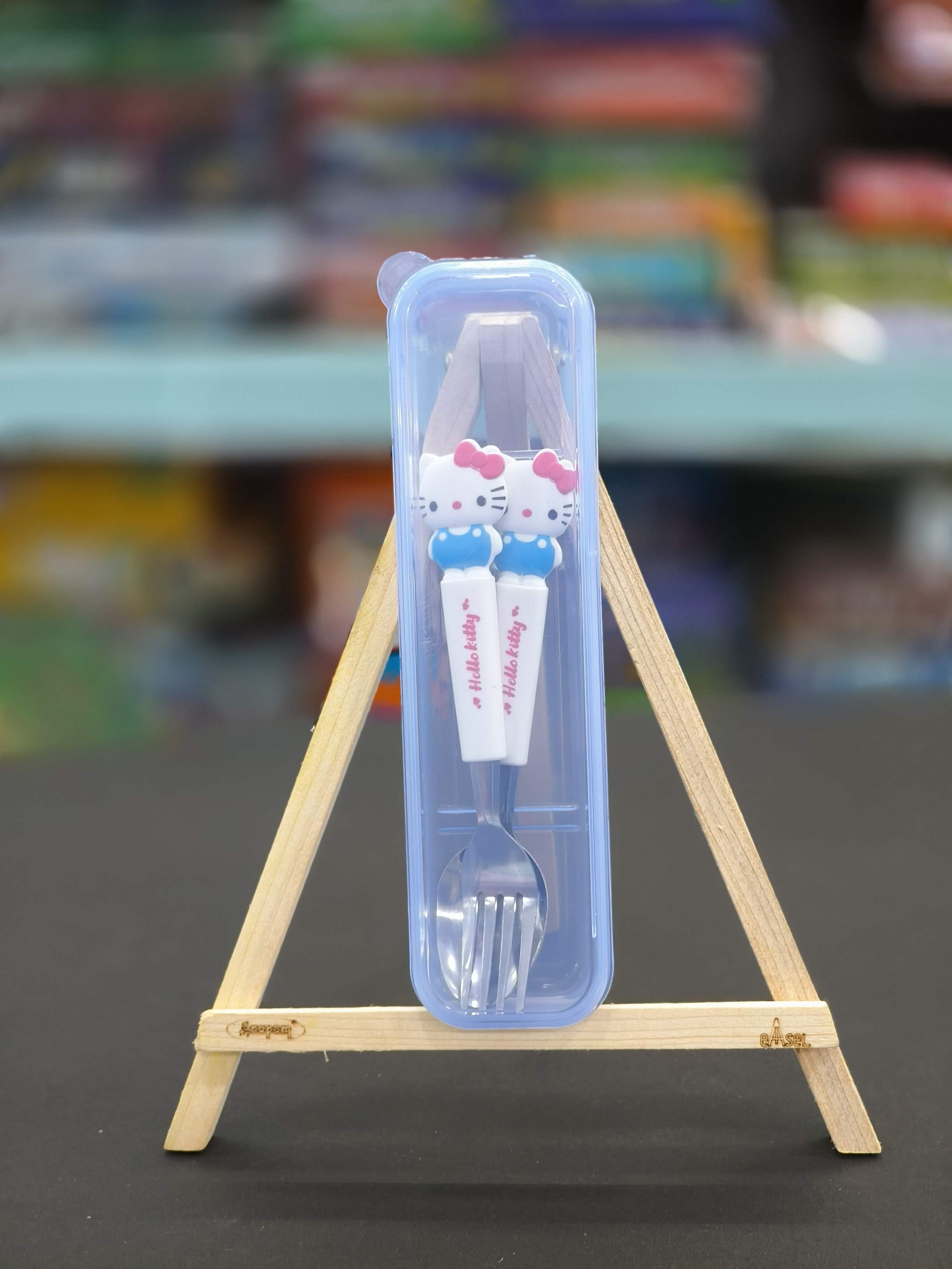 Spoon & Fork Combo Set of 2Pcs | Cute Spoon and Fork with Storage Case | Kids Utensils for Lunch Box | Easy to Clean|  Assorted Designs - KtoY
