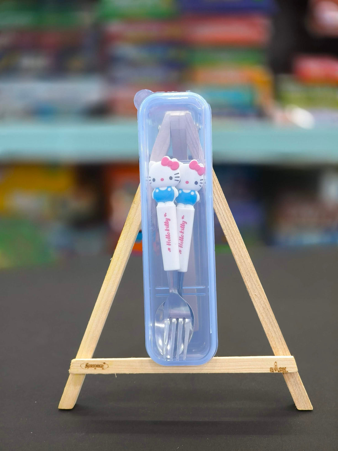 Spoon & Fork Combo Set of 2Pcs | Cute Spoon and Fork with Storage Case | Kids Utensils for Lunch Box | Easy to Clean|  Assorted Designs - KtoY