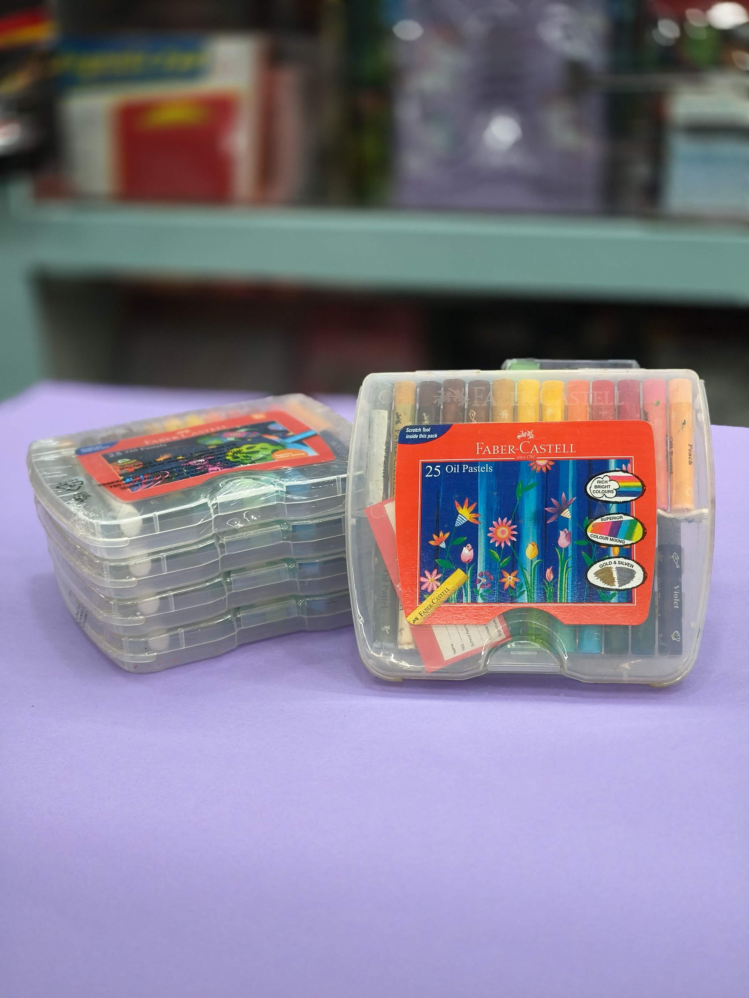 Faber-Castell Oil Pastel Set - 25 Shades (Assorted Shades) - KtoY