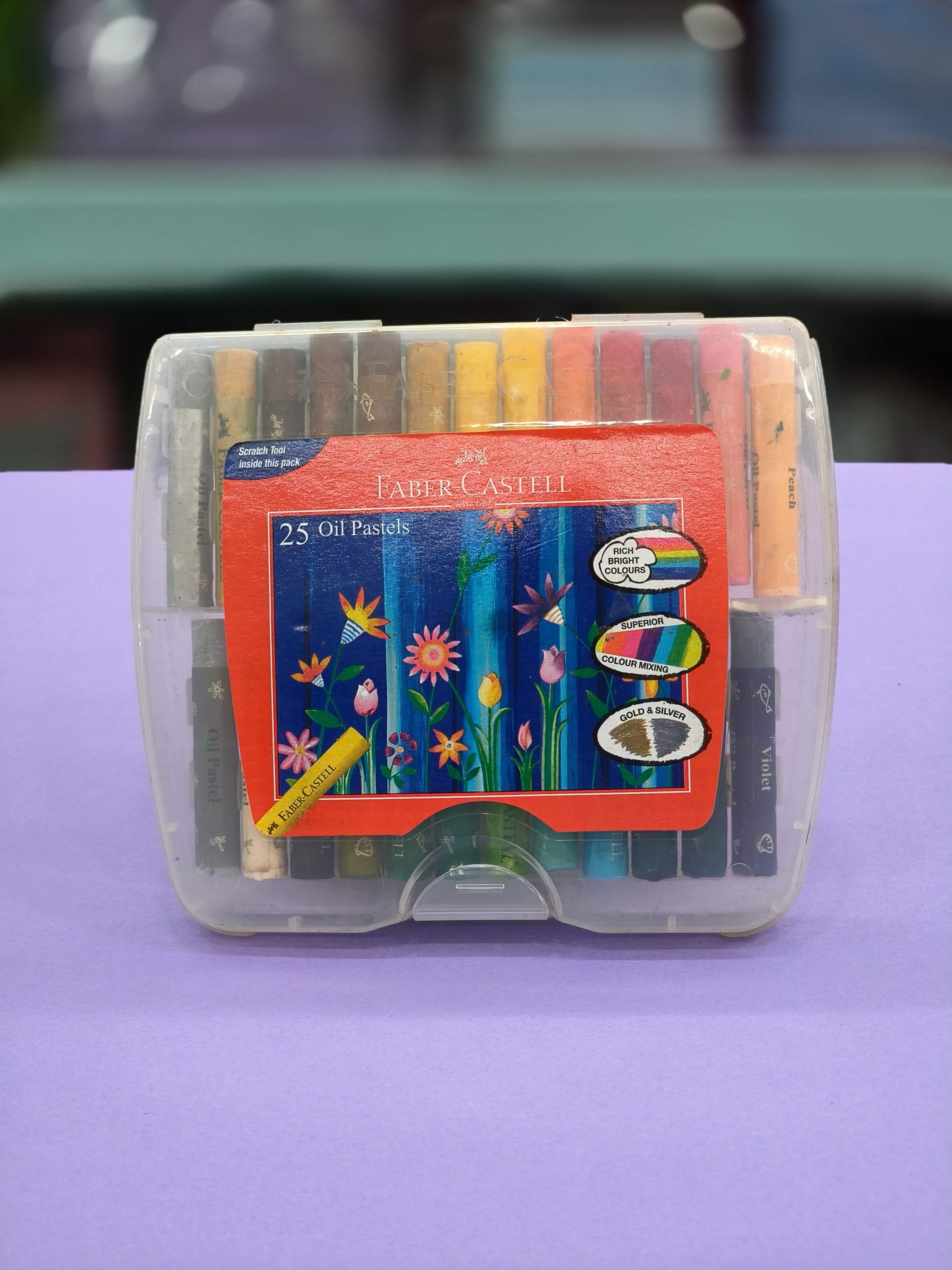 Faber-Castell Oil Pastel Set - 25 Shades (Assorted Shades) - KtoY