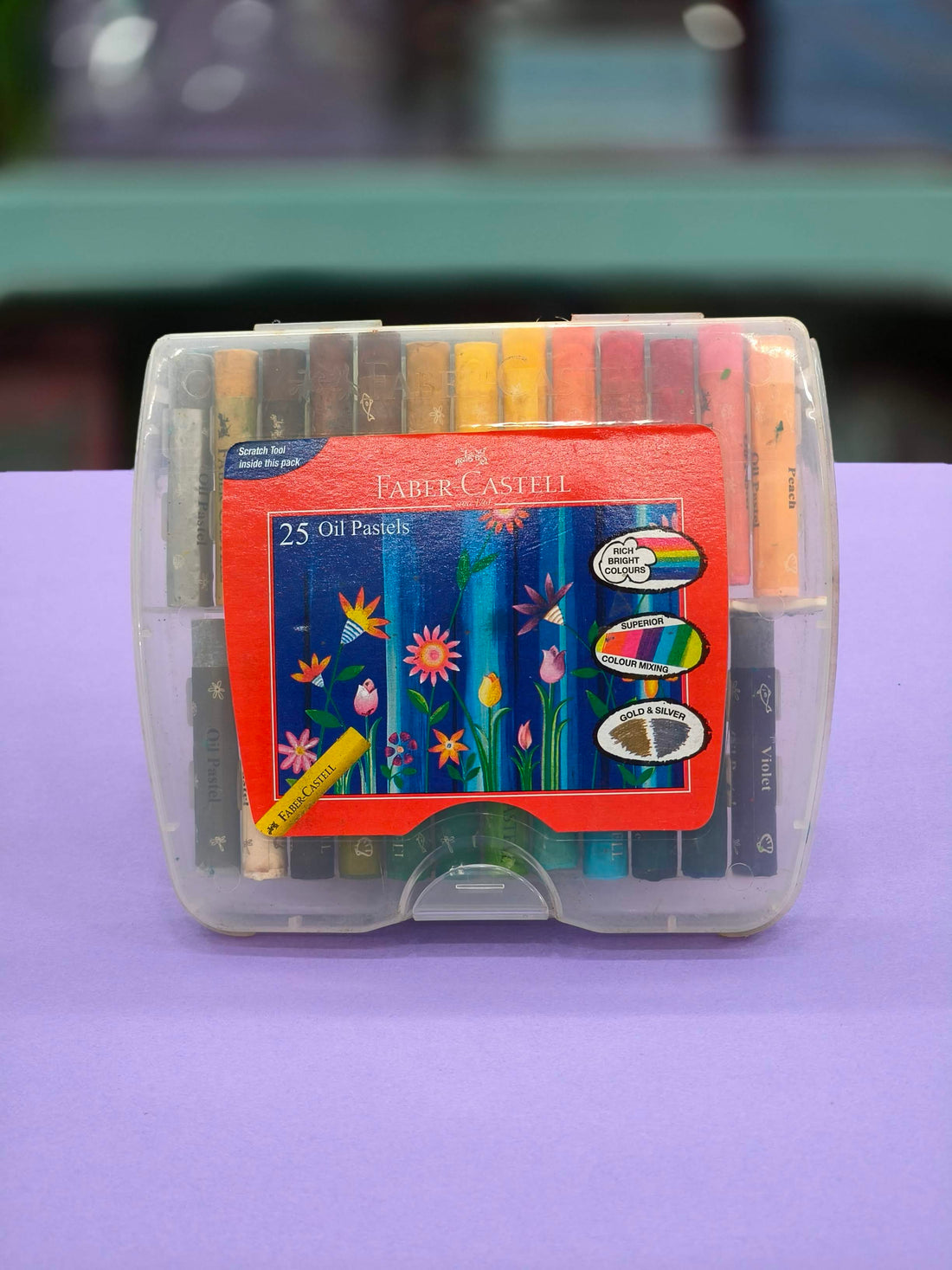 Faber-Castell Oil Pastel Set - 25 Shades (Assorted Shades) - KtoY