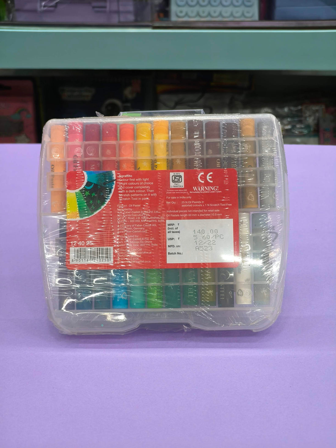 Faber-Castell Oil Pastel Set - 25 Shades (Assorted Shades) - KtoY