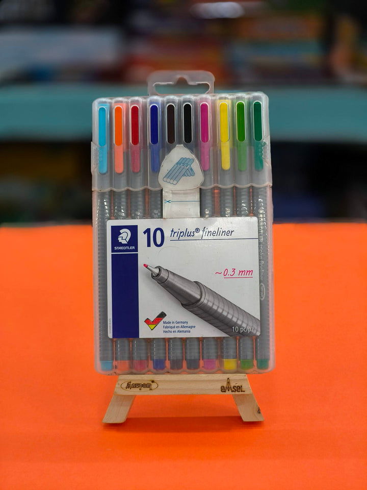 Staedtler Triplus Fineliner Tip 0.3 mm Multicolour Pen - Pack of 10 (Multicolor)