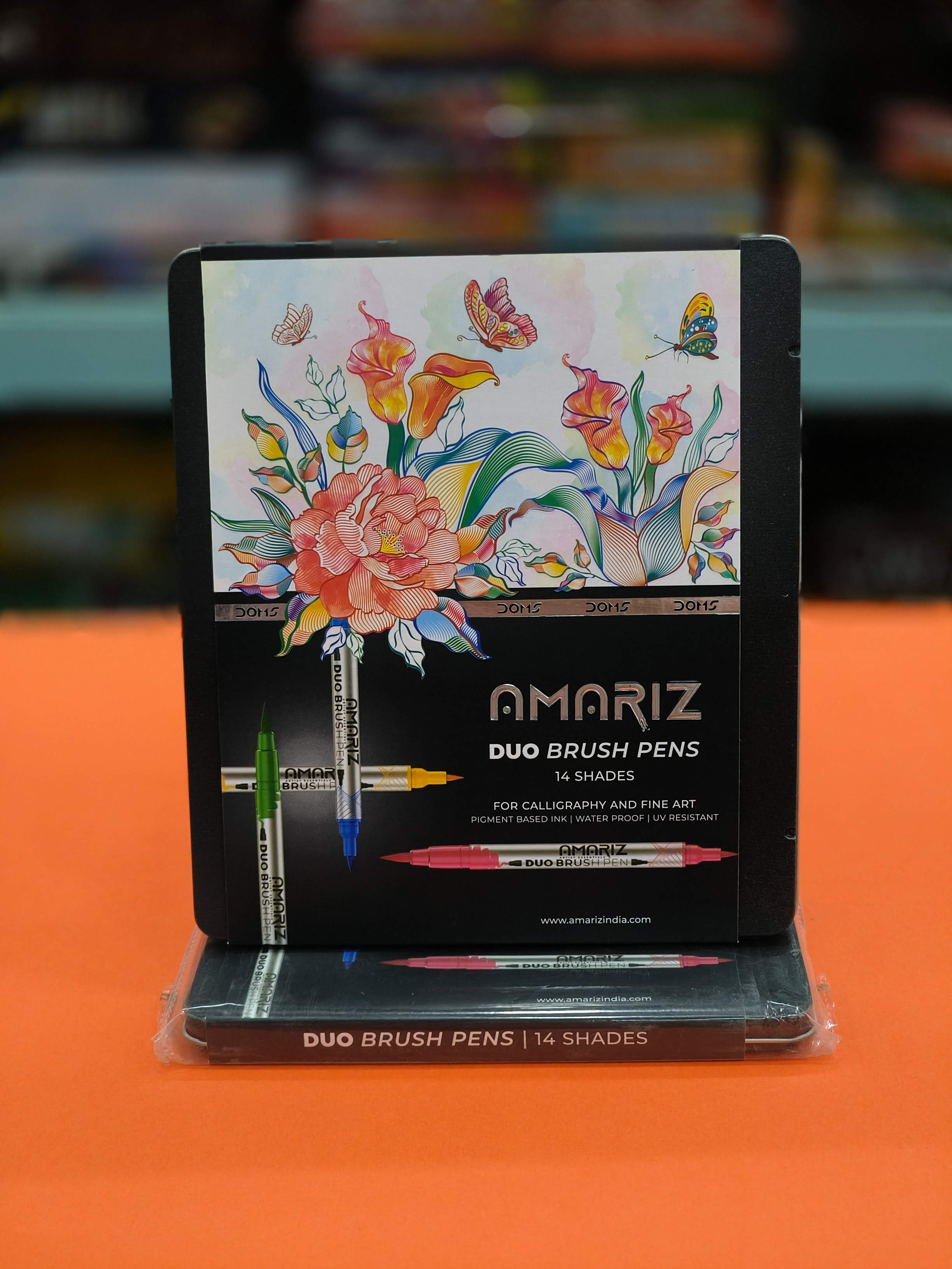 Aamariz Duo Brush Pen 14 shades | New Brush Pens for Kids | DOMS Brush Pens - KtoY