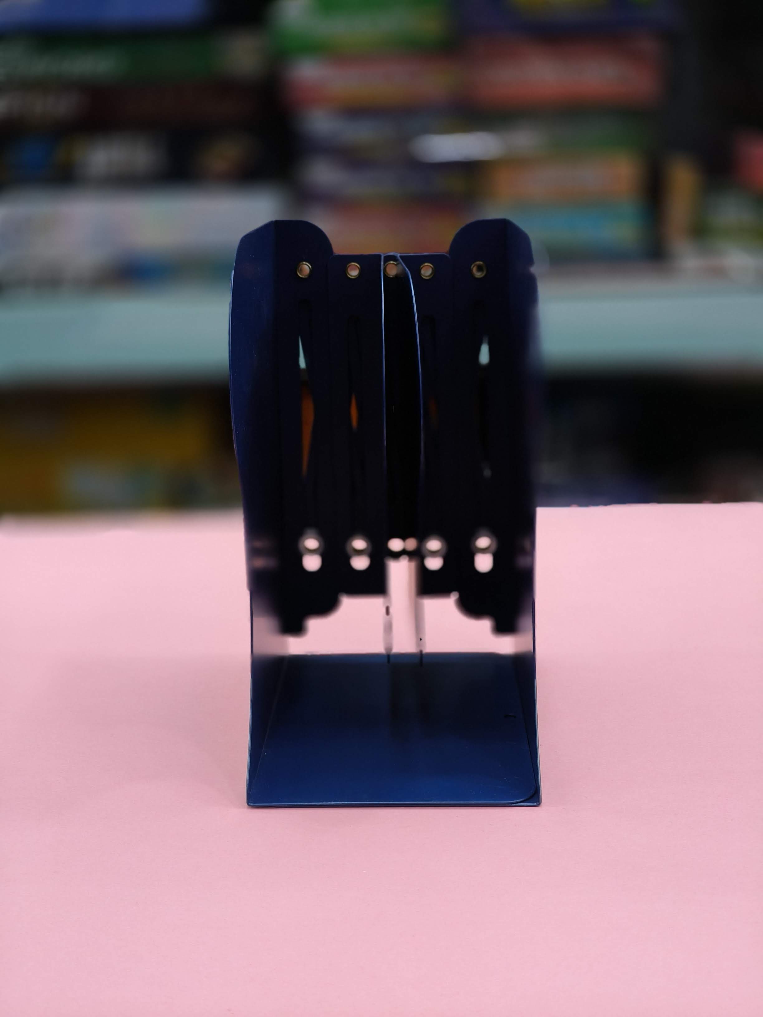 Metal Book Rack | Metal Book Shelf | Adjustable Book Stand | Metal Semi-Open Book Shelf | Assorted Colour & Designs - KtoY