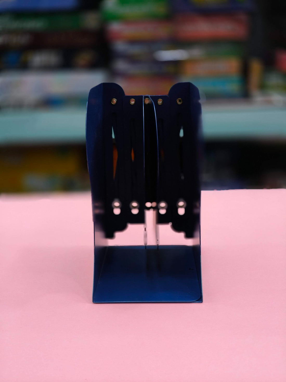 Metal Book Rack | Metal Book Shelf | Adjustable Book Stand | Metal Semi-Open Book Shelf | Assorted Colour & Designs - KtoY