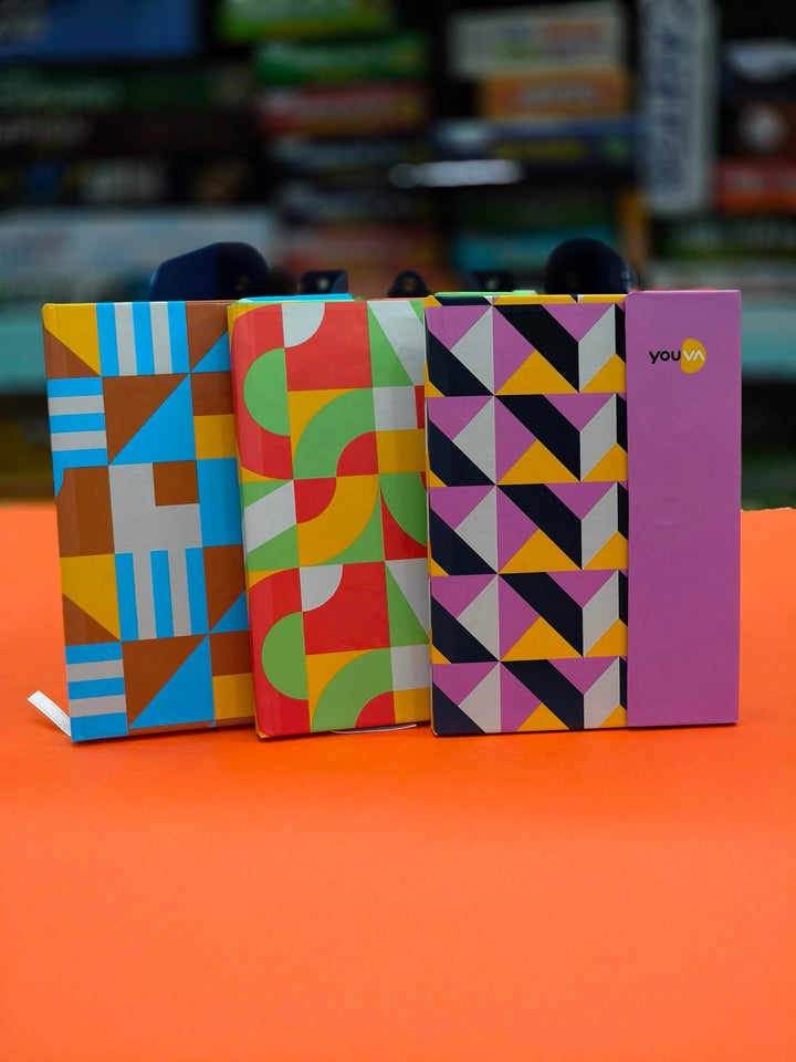 Navneet Youva YOUVA My Notes Case Bound Note Book | Single Line | B6 Size | 12.5 cms x 17.5 cms | 192 Pages | Pack Of 3 - KtoY