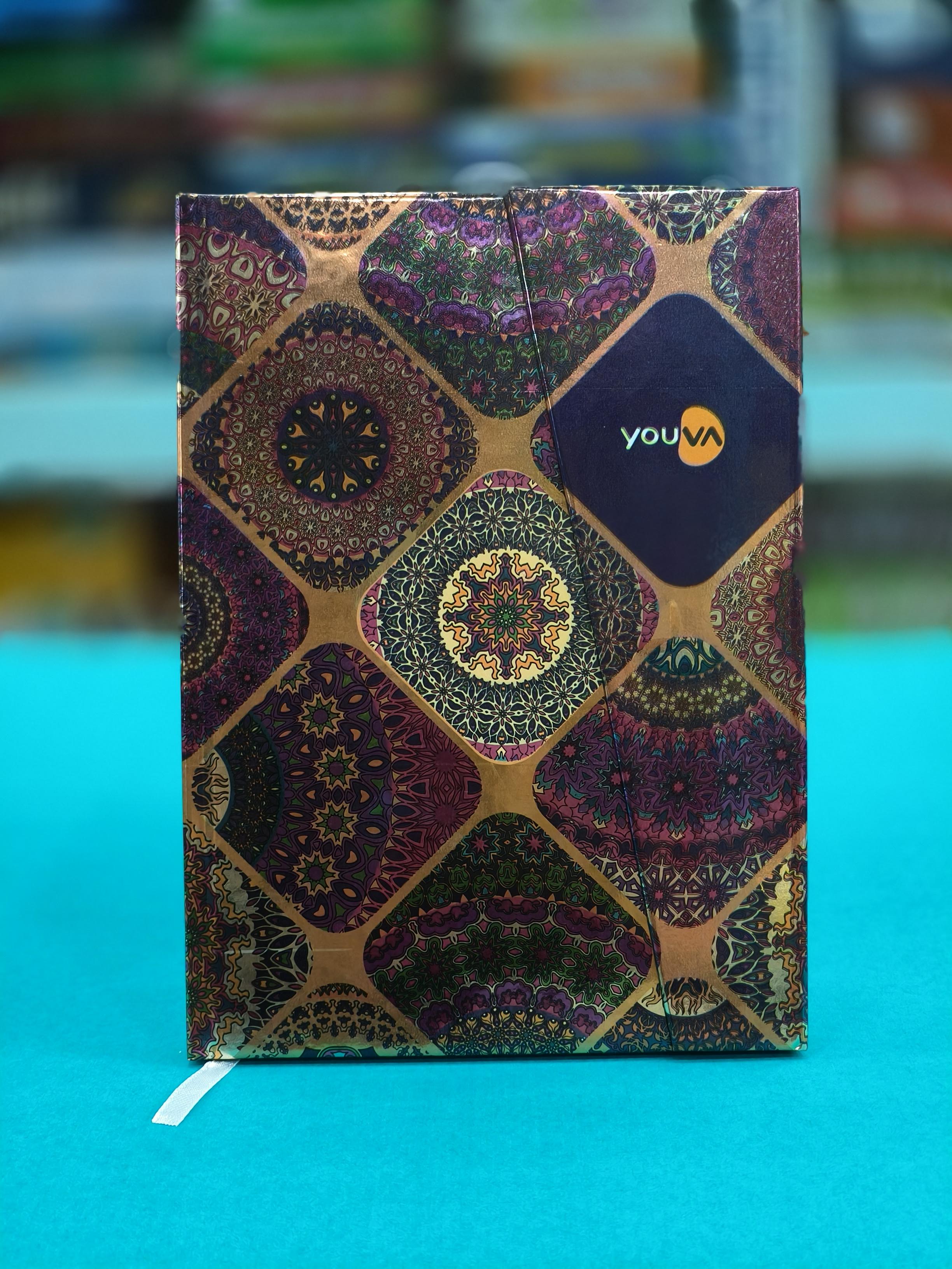 Navneet Youva | Metallica Design with Magnetic Case Bound Notebook | A5 Size - 14.8 x 21 CM | Single Line | 192 Pages | Assorted Design (pack of 2) - KtoY