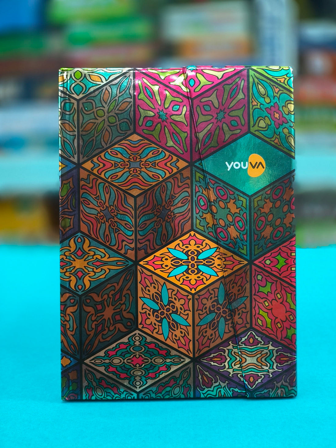 Navneet Youva | Metallica Design with Magnetic Case Bound Notebook | A5 Size - 14.8 x 21 CM | Single Line | 192 Pages | Assorted Design (pack of 2) - KtoY