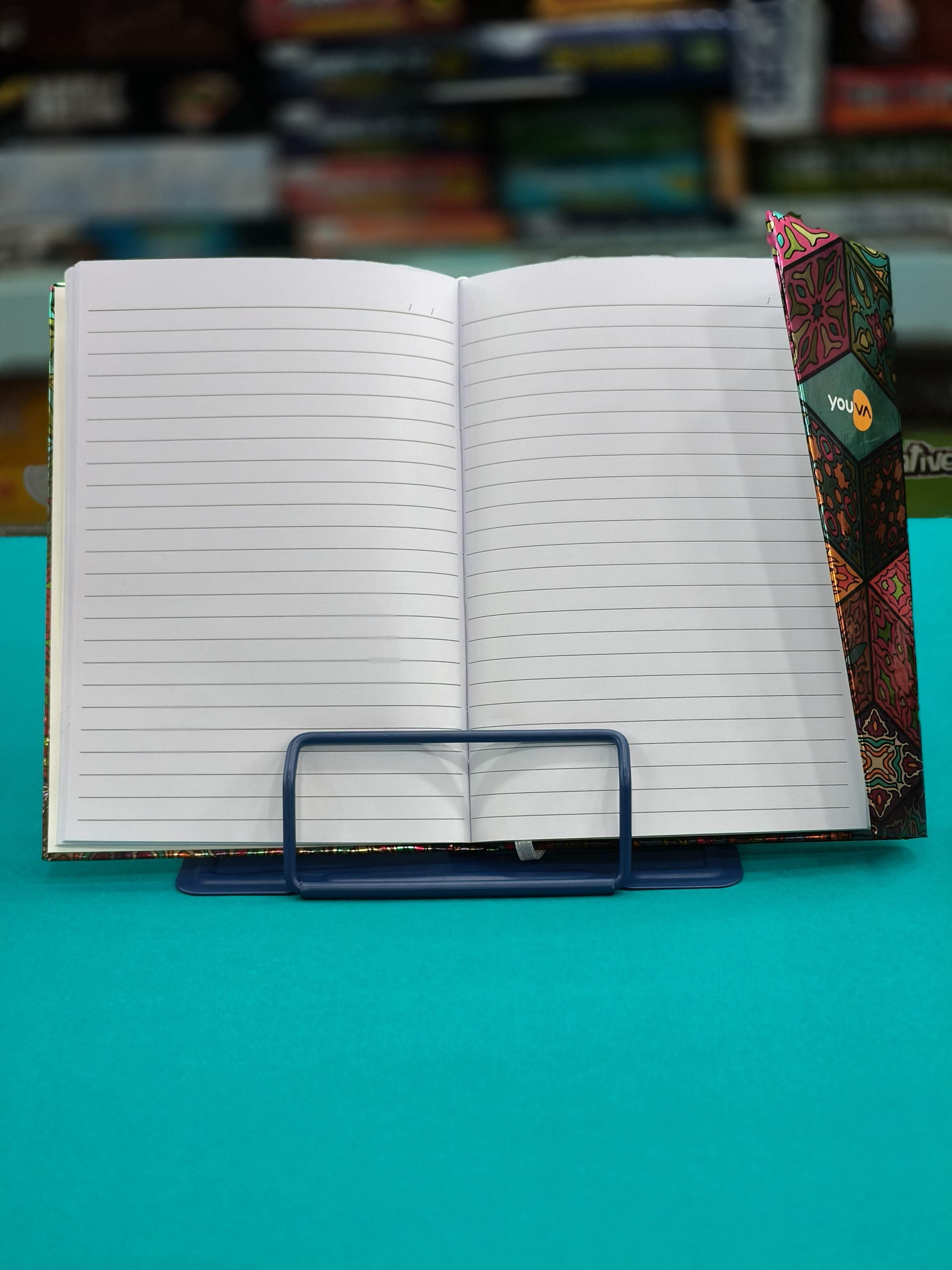 Navneet Youva | Metallica Design with Magnetic Case Bound Notebook | A5 Size - 14.8 x 21 CM | Single Line | 192 Pages | Assorted Design (pack of 2) - KtoY