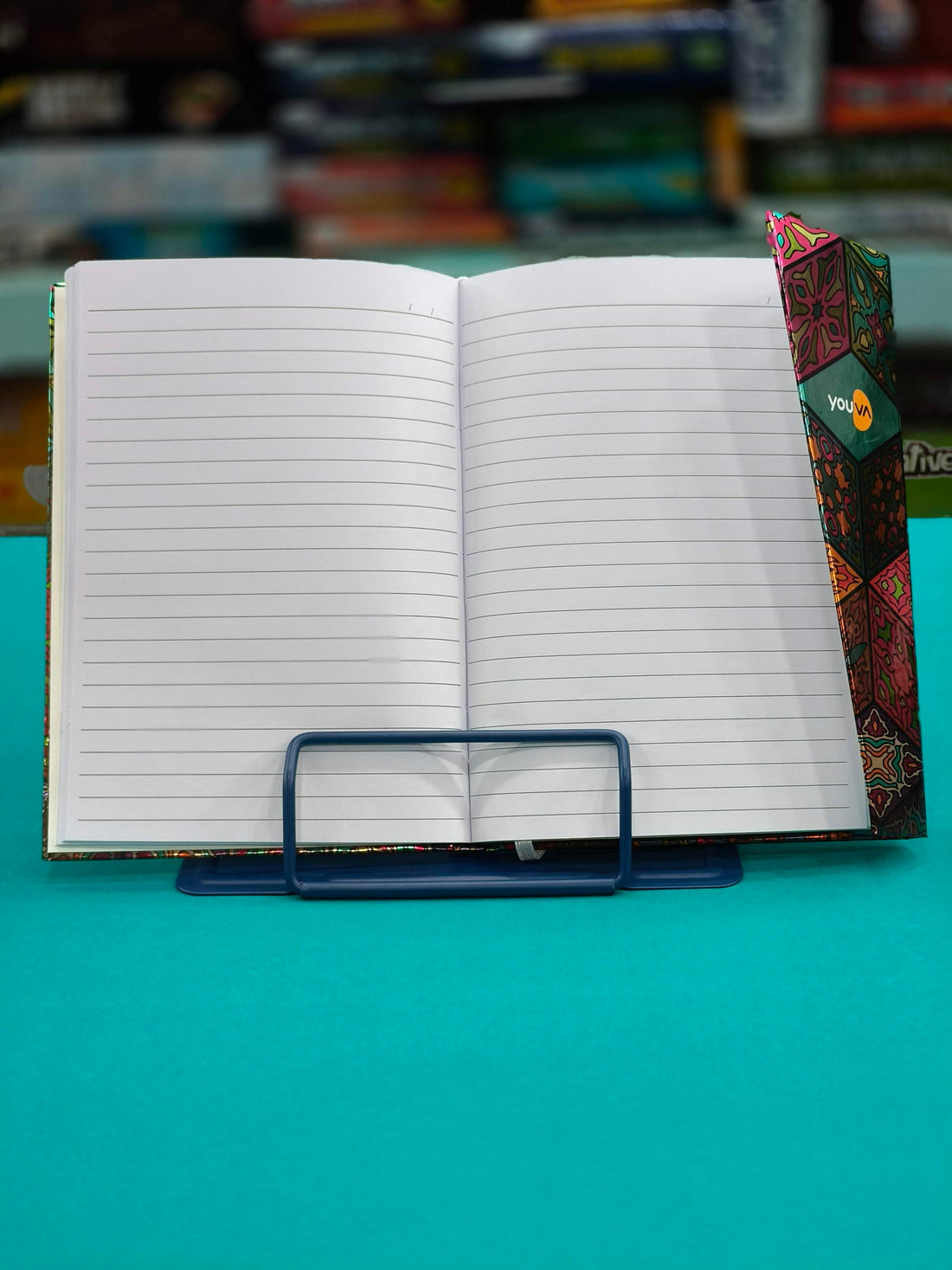 Navneet Youva | Metallica Design with Magnetic Case Bound Notebook | A5 Size - 14.8 x 21 CM | Single Line | 192 Pages | Assorted Design (pack of 2) - KtoY