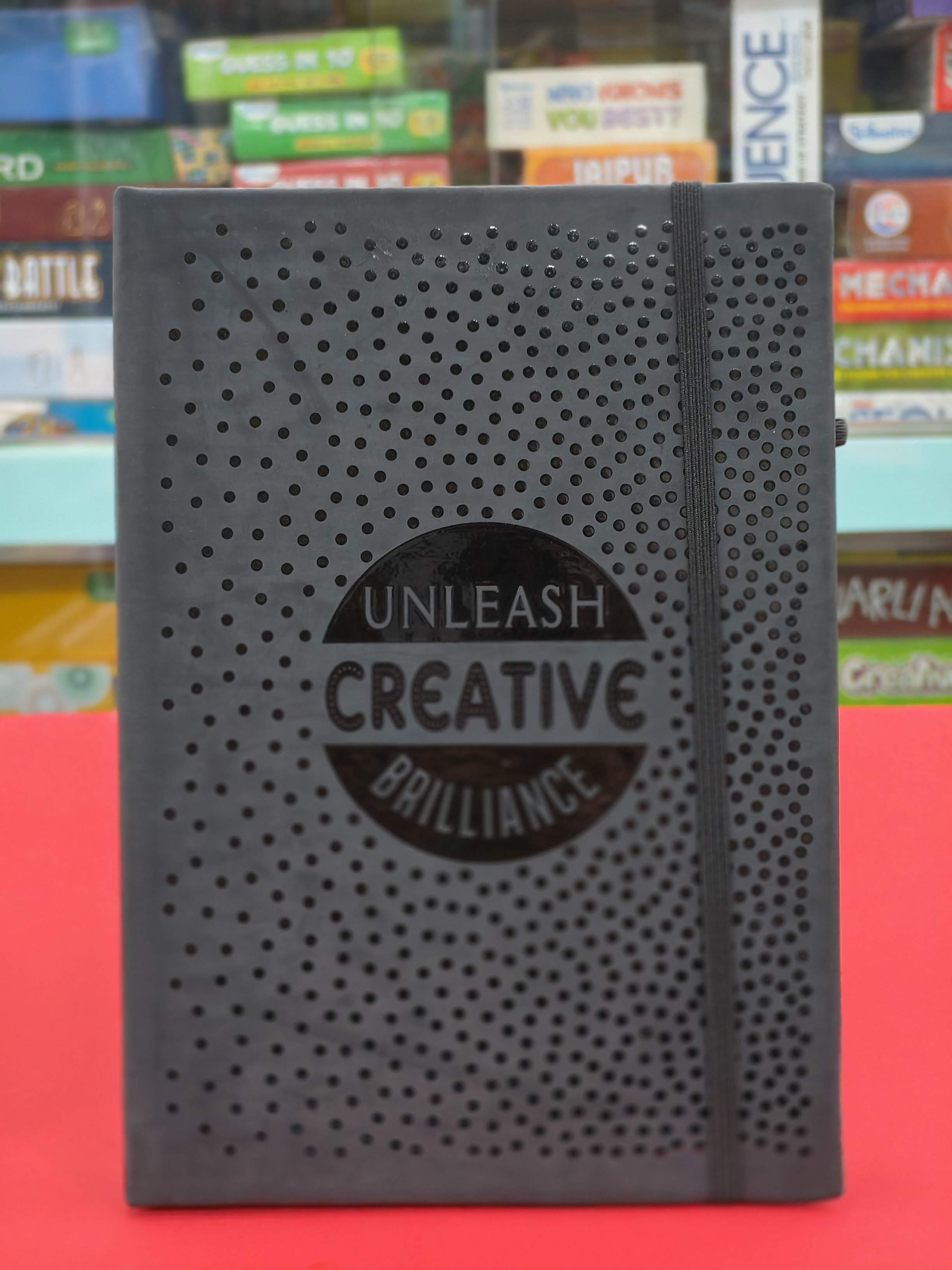 Navneet Youva | Black Pearl Case Bound Note Books for Executives | CBNB with Pen Holder and an Elastic Band| A4 size - 14.8 x 21 cm | Single Line | 240 Pages | Pack of 1 - KtoY