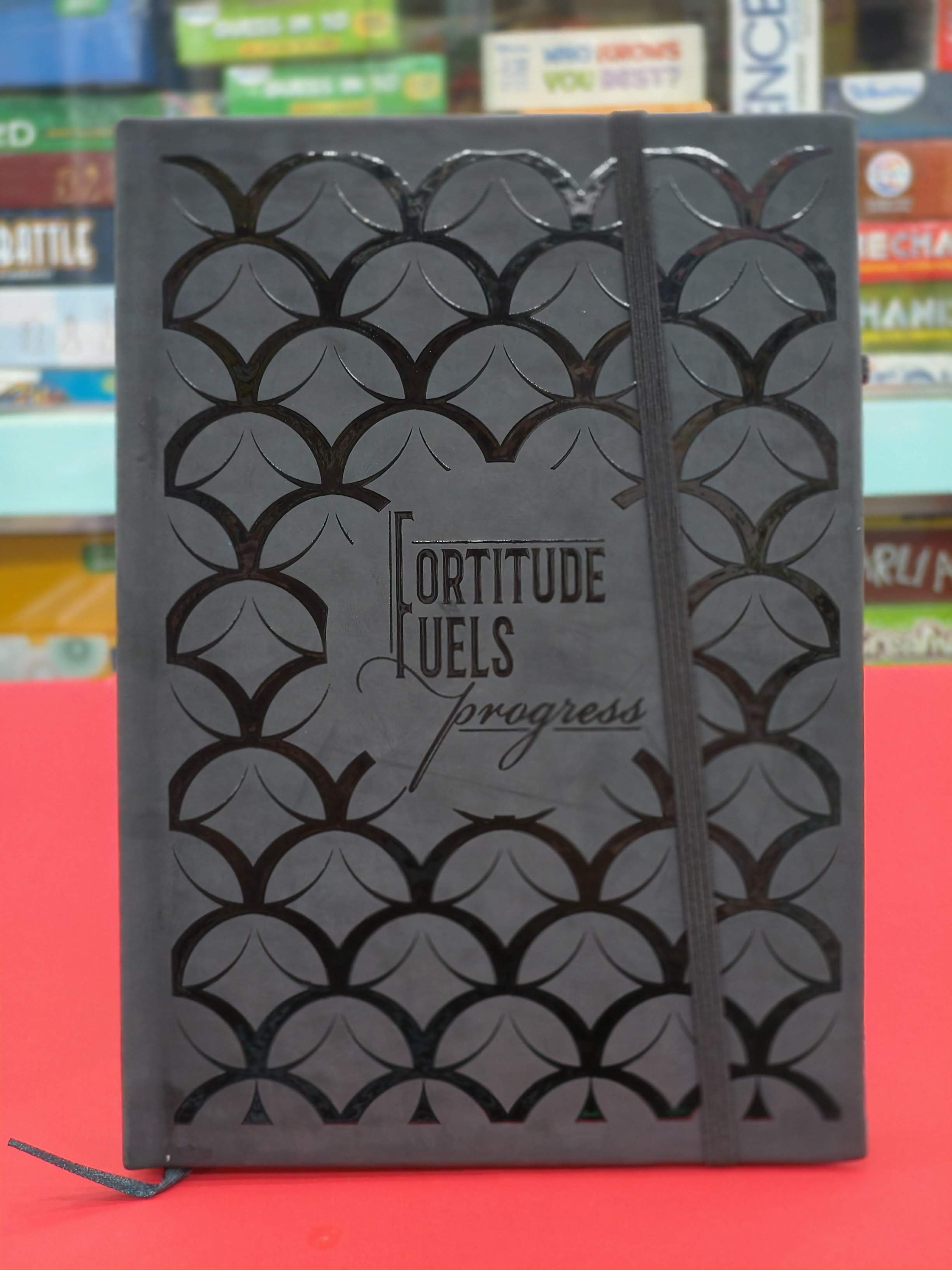 Navneet Youva | Black Pearl Case Bound Note Books for Executives | CBNB with Pen Holder and an Elastic Band| A4 size - 14.8 x 21 cm | Single Line | 240 Pages | Pack of 1 - KtoY