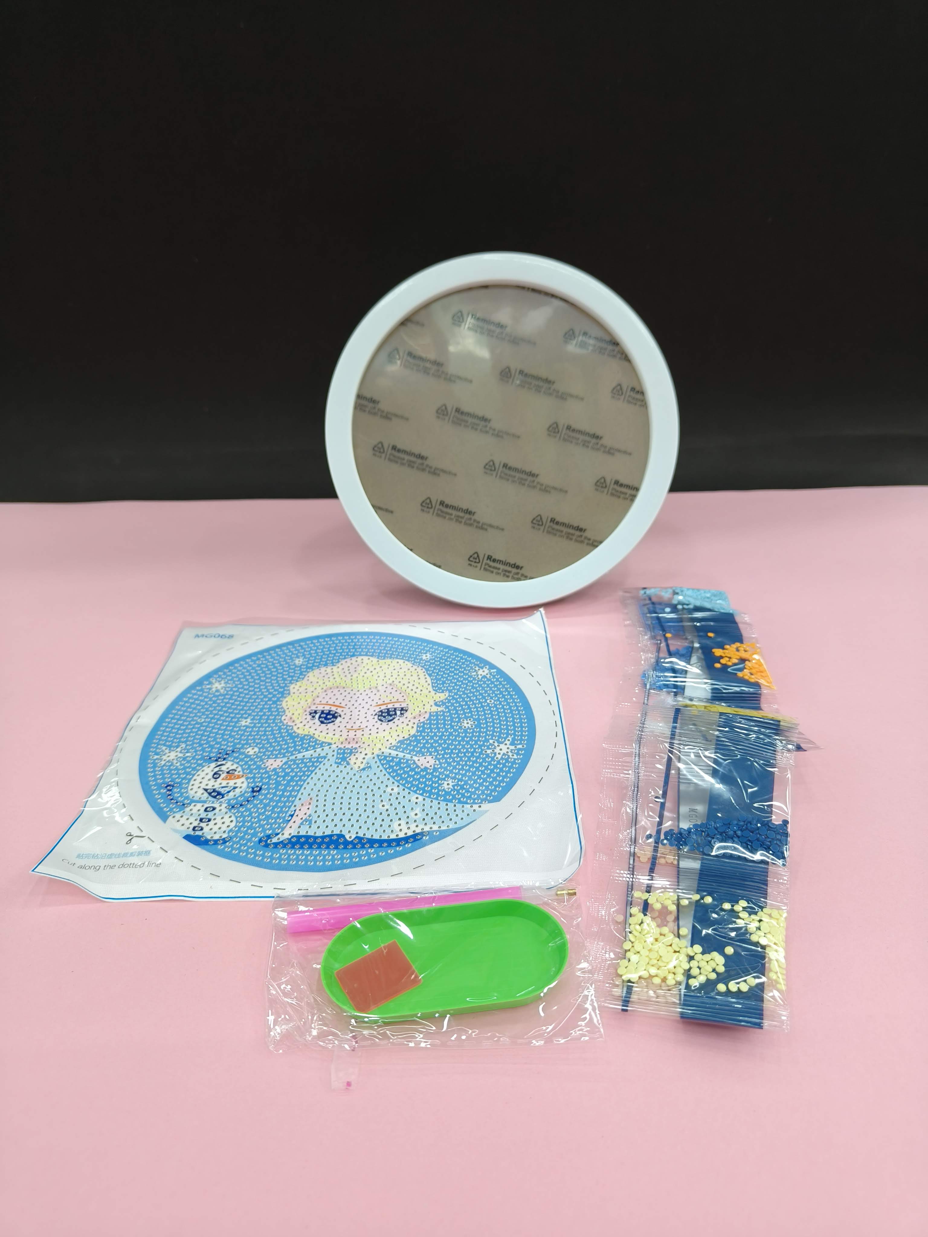 DIY Diamond Art Painting Kit for Kids with Frame | Cute Cartoon Diamond Painting Art Kit for Kids | Painting by Number Kits | DIY Diamond Painting | Therapeutic Art Activity - KtoY