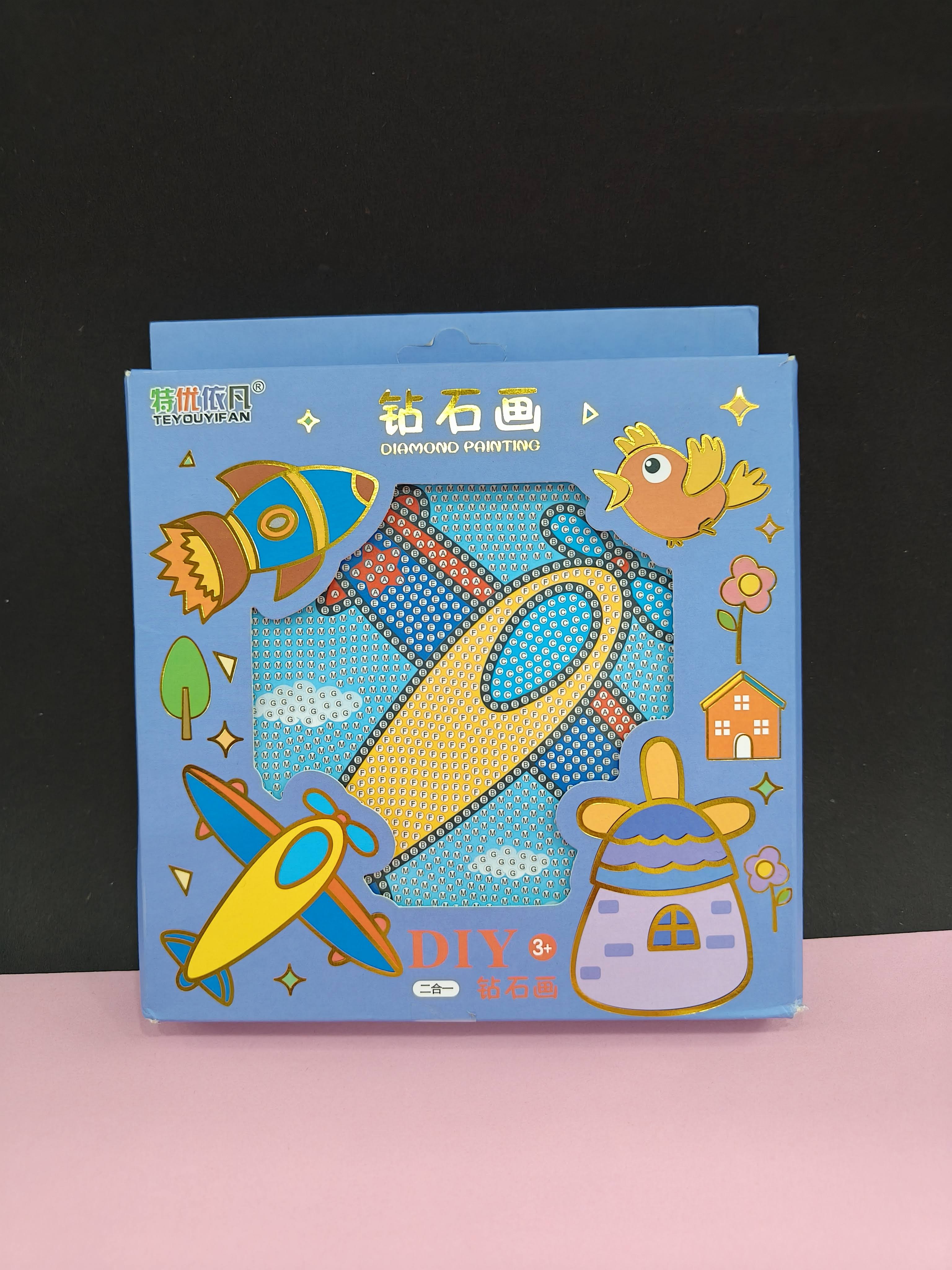 Diamond Painting Kits Frame Diamond Arts and Crafts for Kids | Art and Craft Kit for Age 6-12 | Best Gift for Kids Craft Kit | Multi Design | Therapeutic Art Activity - KtoY