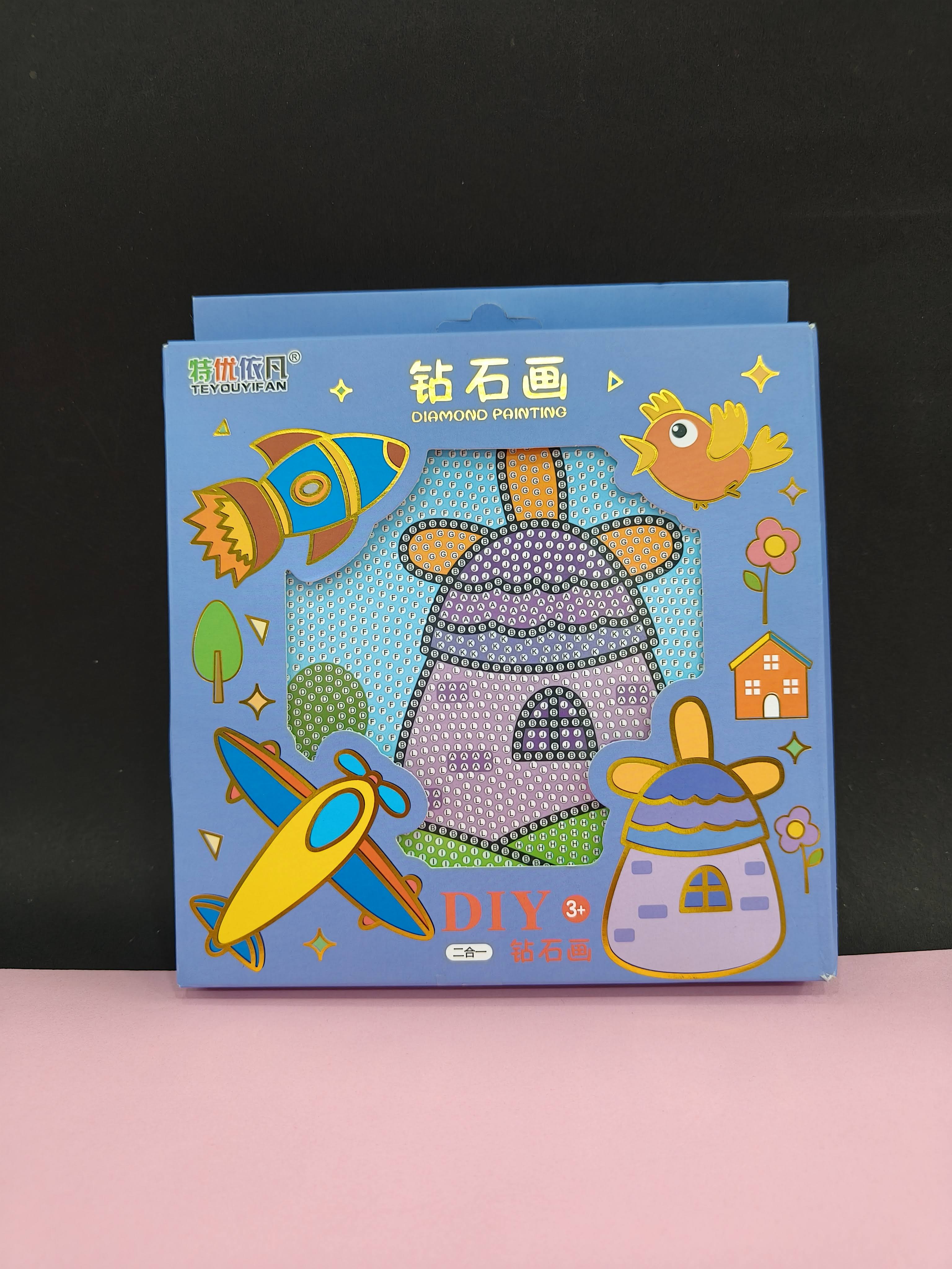 Diamond Painting Kits Frame Diamond Arts and Crafts for Kids | Art and Craft Kit for Age 6-12 | Best Gift for Kids Craft Kit | Multi Design | Therapeutic Art Activity - KtoY