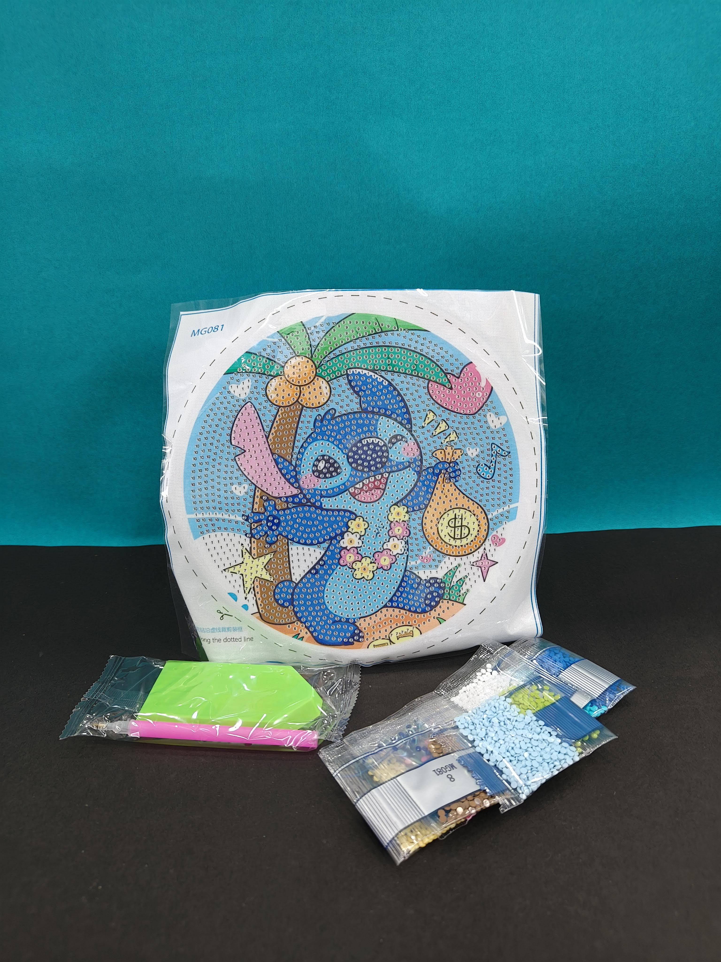 DIY Diamond Art Painting Kit for Kids with Frame | Cute Cartoon Diamond Painting Art Kit for Kids | Painting by Number Kits | DIY Diamond Painting | Therapeutic Art Activity - KtoY