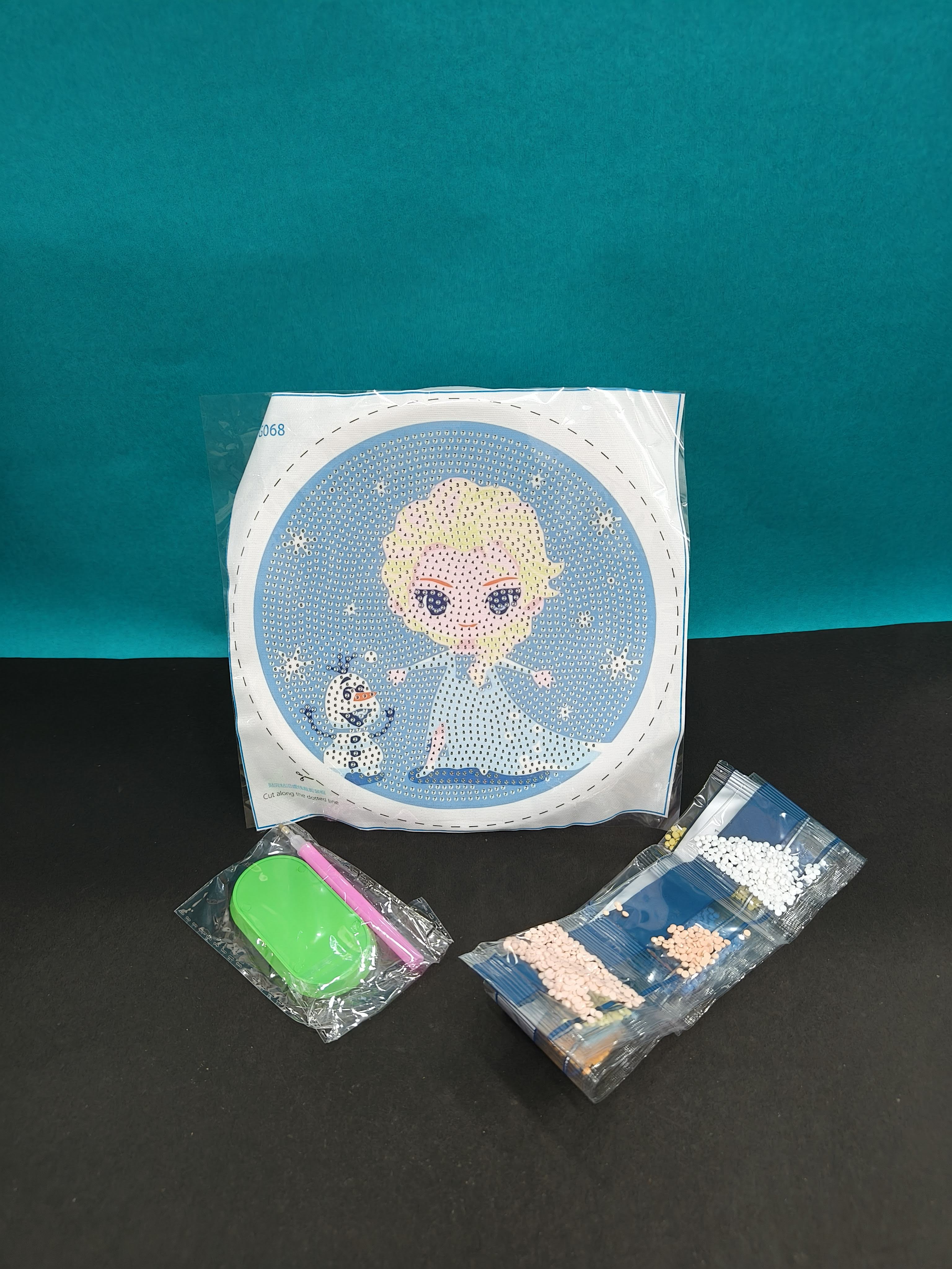 DIY Diamond Art Painting Kit for Kids with Frame | Cute Cartoon Diamond Painting Art Kit for Kids | Painting by Number Kits | DIY Diamond Painting | Therapeutic Art Activity - KtoY