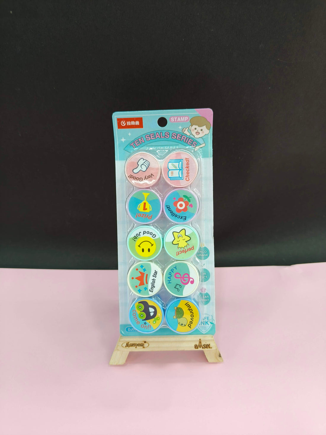 Quirky Stamps 10 Pcs for Kids | Plastic Stamper | Toys Art and Craft | School Supplies | Toys for Kids Boys Girls - Multi Color - KtoY