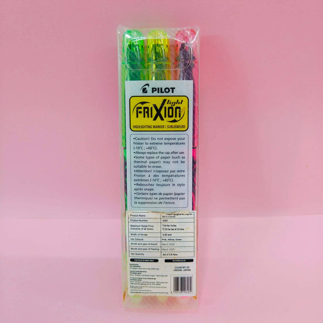 Pilot Frixion Light Marker (Pack of 3) - KtoY
