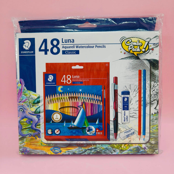 Staedtler 48 Shades Luna Water Colour Pencil - Pack of 48 (Multicolour)