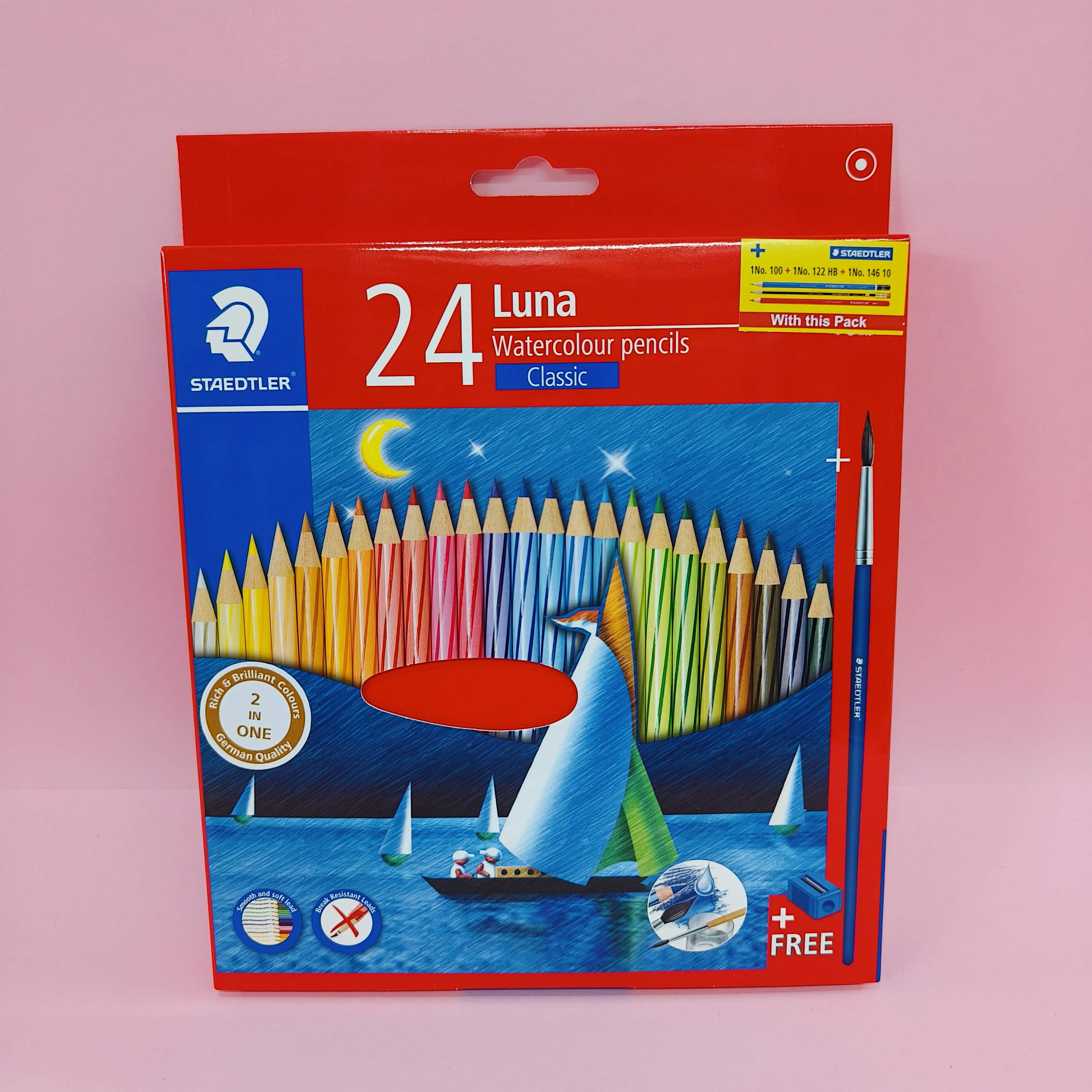 Staedtler Luna Classic 24 Color Water Color Pencil Set - KtoY