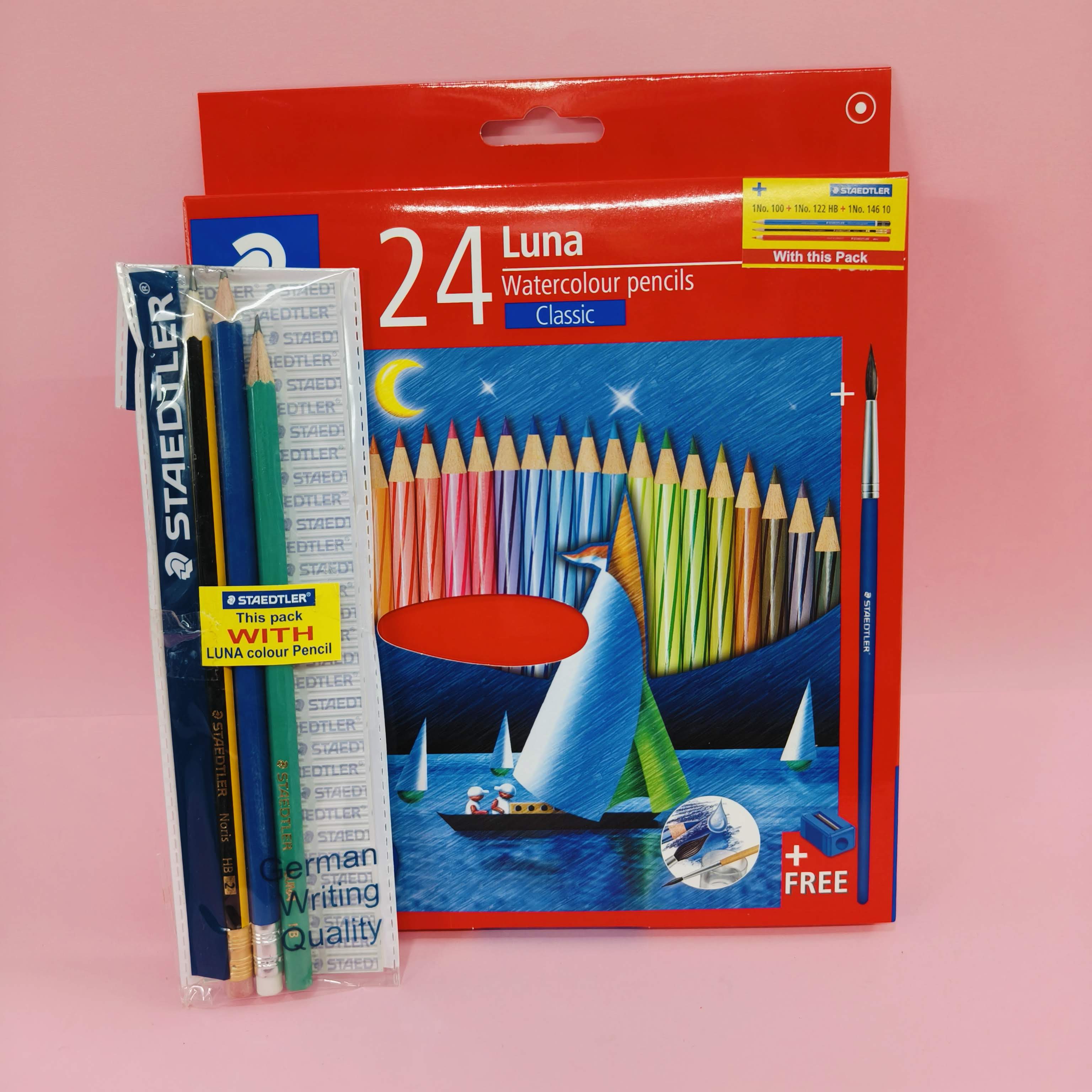 Staedtler Luna Classic 24 Color Water Color Pencil Set - KtoY
