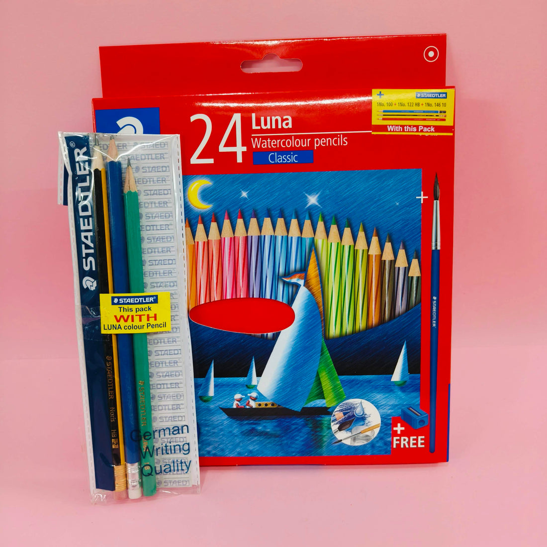 Staedtler Luna Classic 24 Color Water Color Pencil Set - KtoY