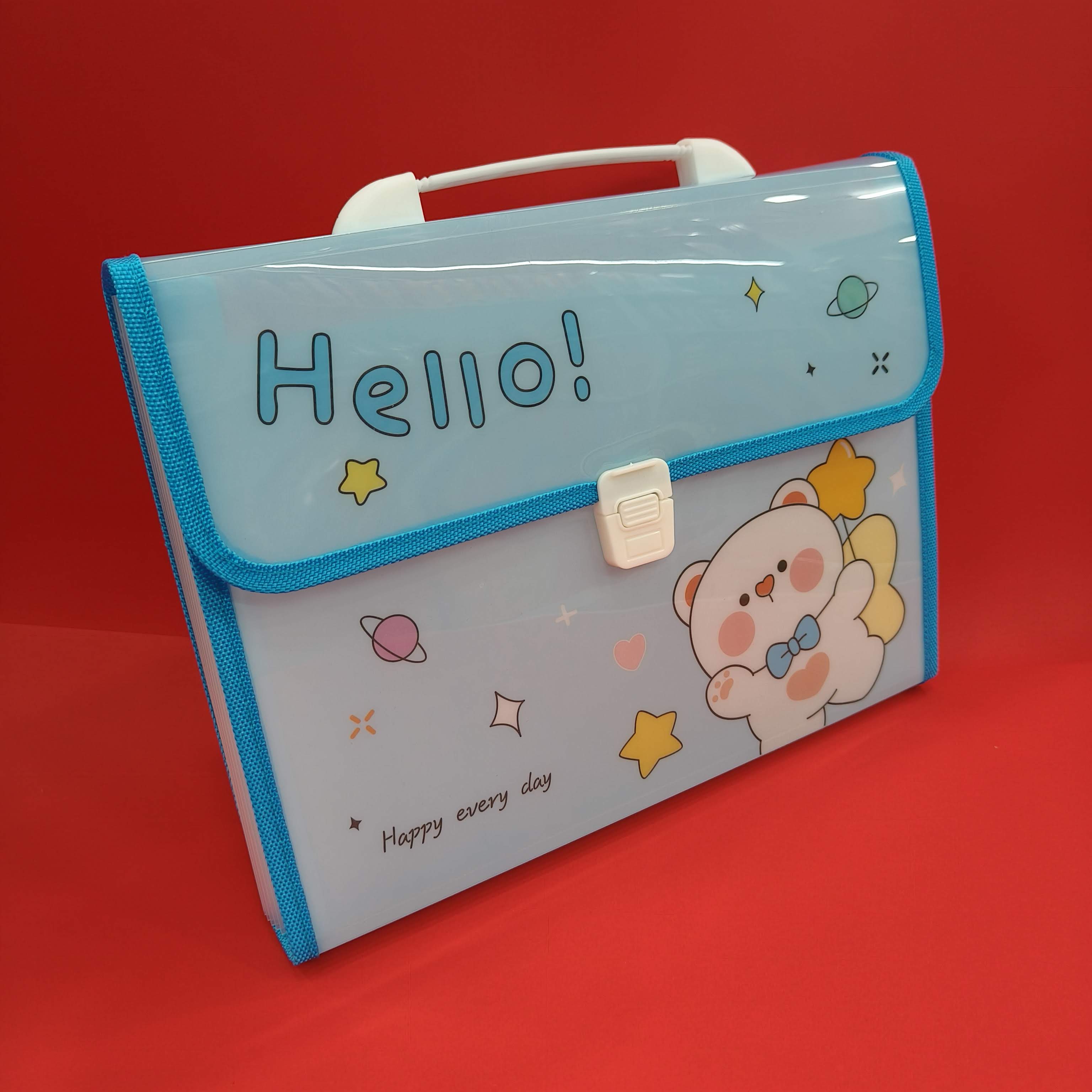 13 Slots File Folder for Kids | Paper Organizer | Documents Organizer | Document Bag | A4 Paper Folder | Brief Case Folder | Stylish File Folder - KtoY