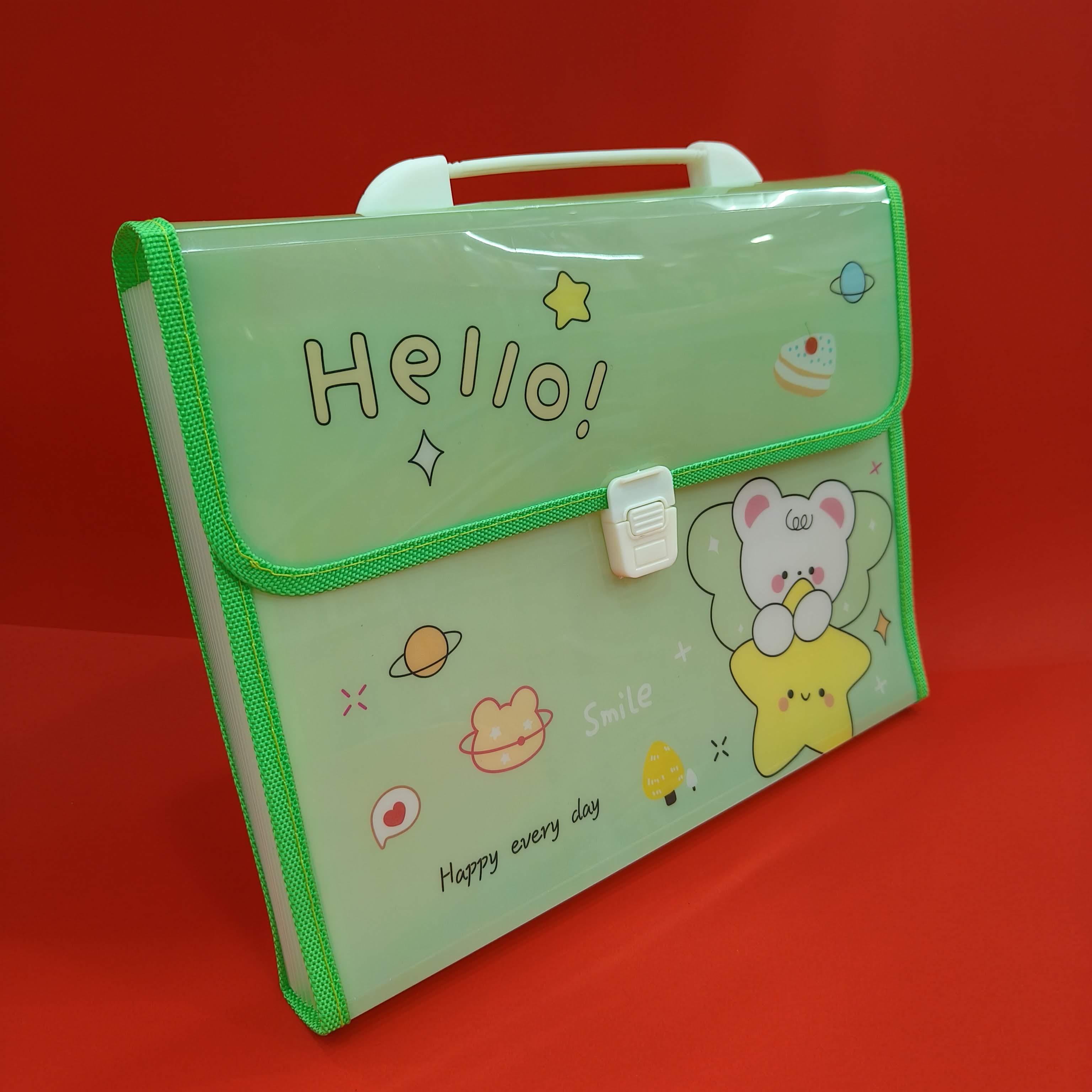 13 Slots File Folder for Kids | Paper Organizer | Documents Organizer | Document Bag | A4 Paper Folder | Brief Case Folder | Stylish File Folder - KtoY