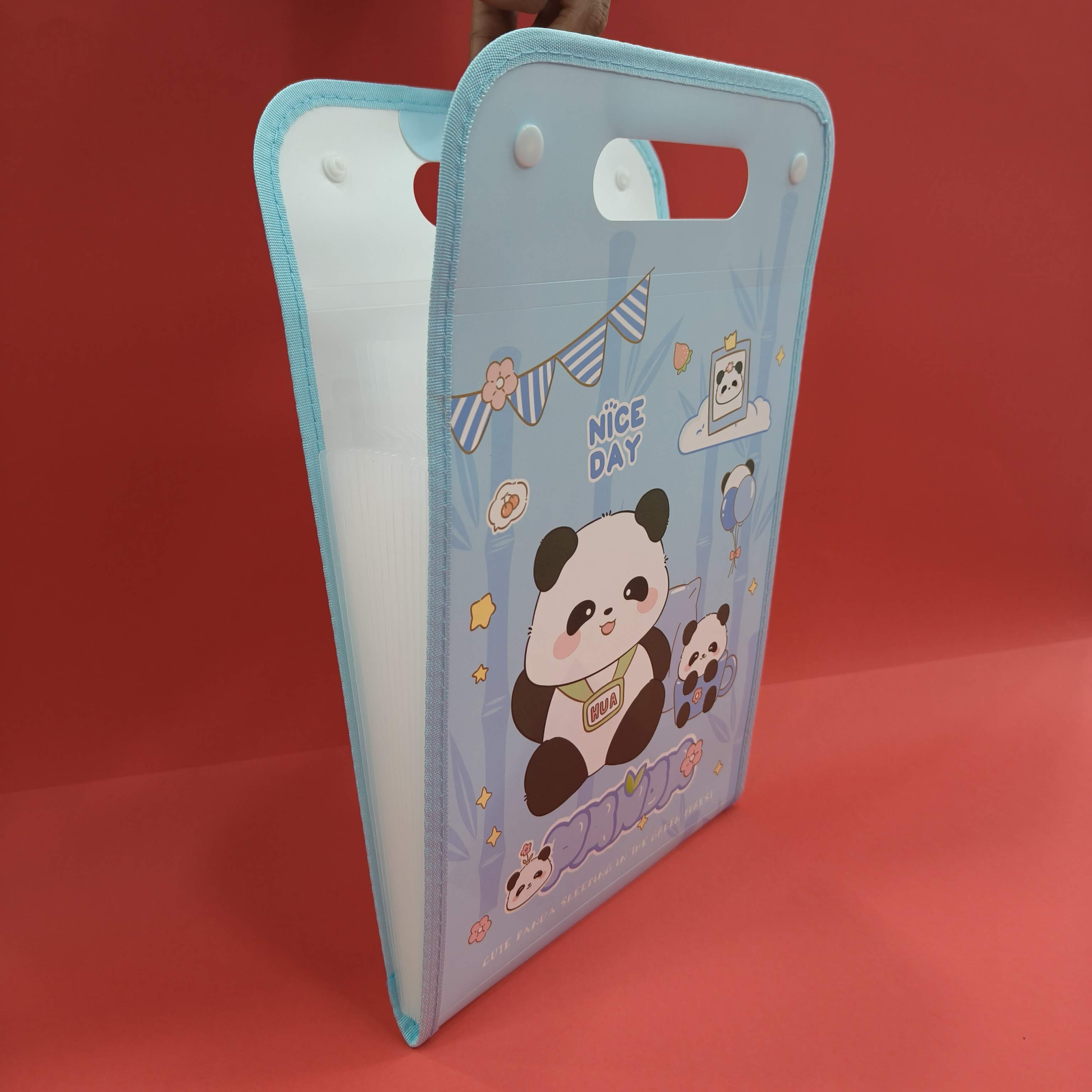 Expandable File Folder with Characters | 13 Pockets, Button Lock and Handle, A4 Size Expandable Folders for Documents | Worksheet Folder | - KtoY