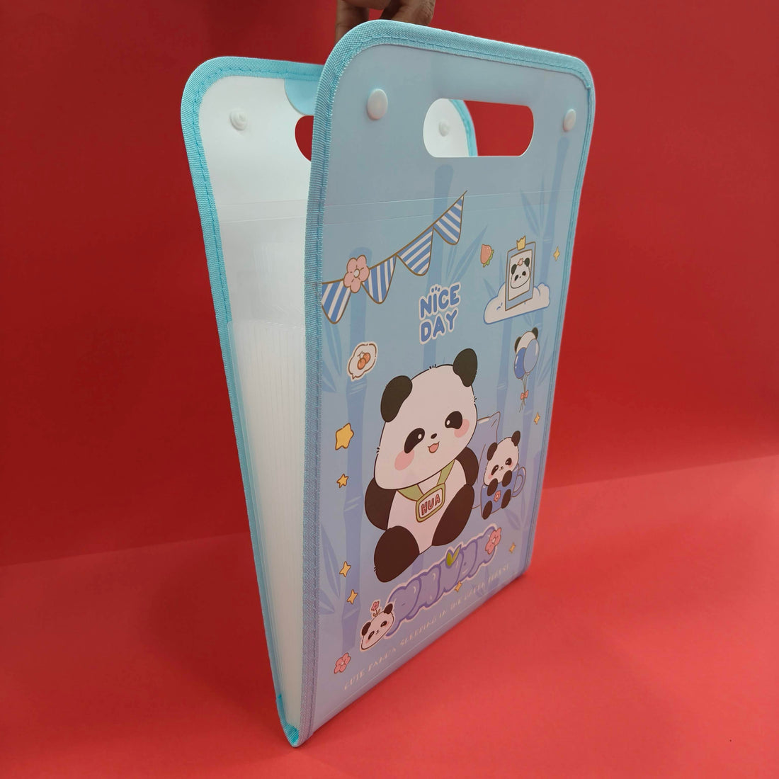 Expandable File Folder with Characters | 13 Pockets, Button Lock and Handle, A4 Size Expandable Folders for Documents | Worksheet Folder | - KtoY