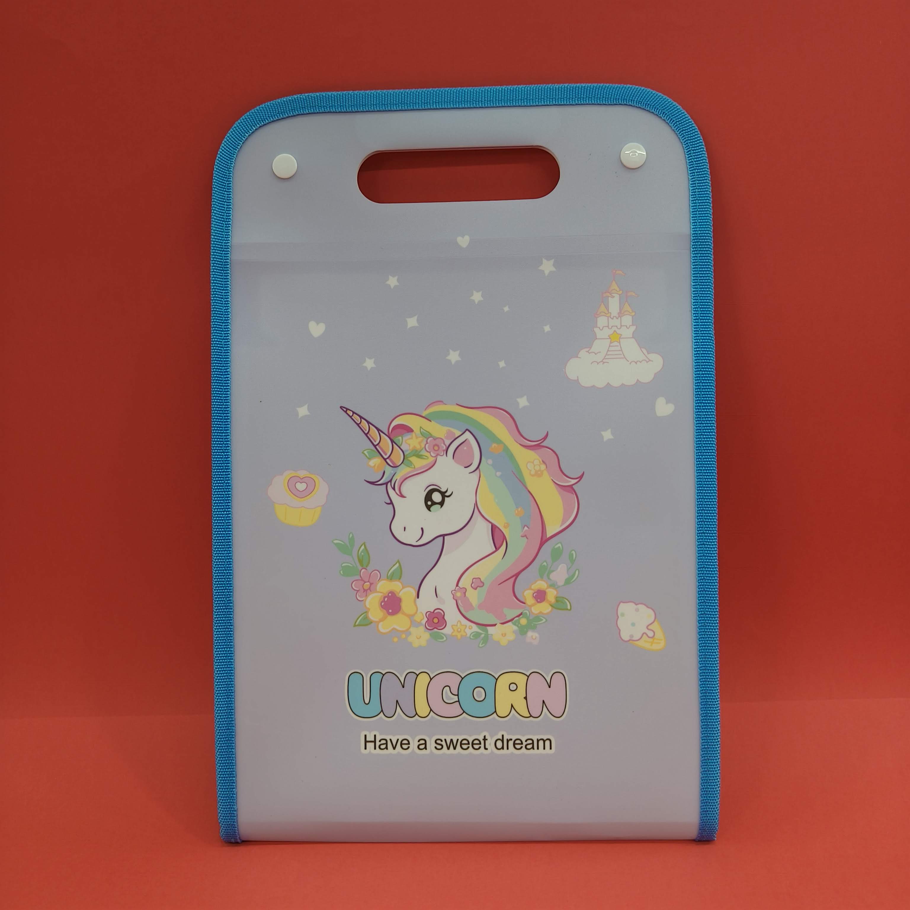 Expandable File Folder with Characters | 13 Pockets, Button Lock and Handle, A4 Size Expandable Folders for Documents | Worksheet Folder | - KtoY