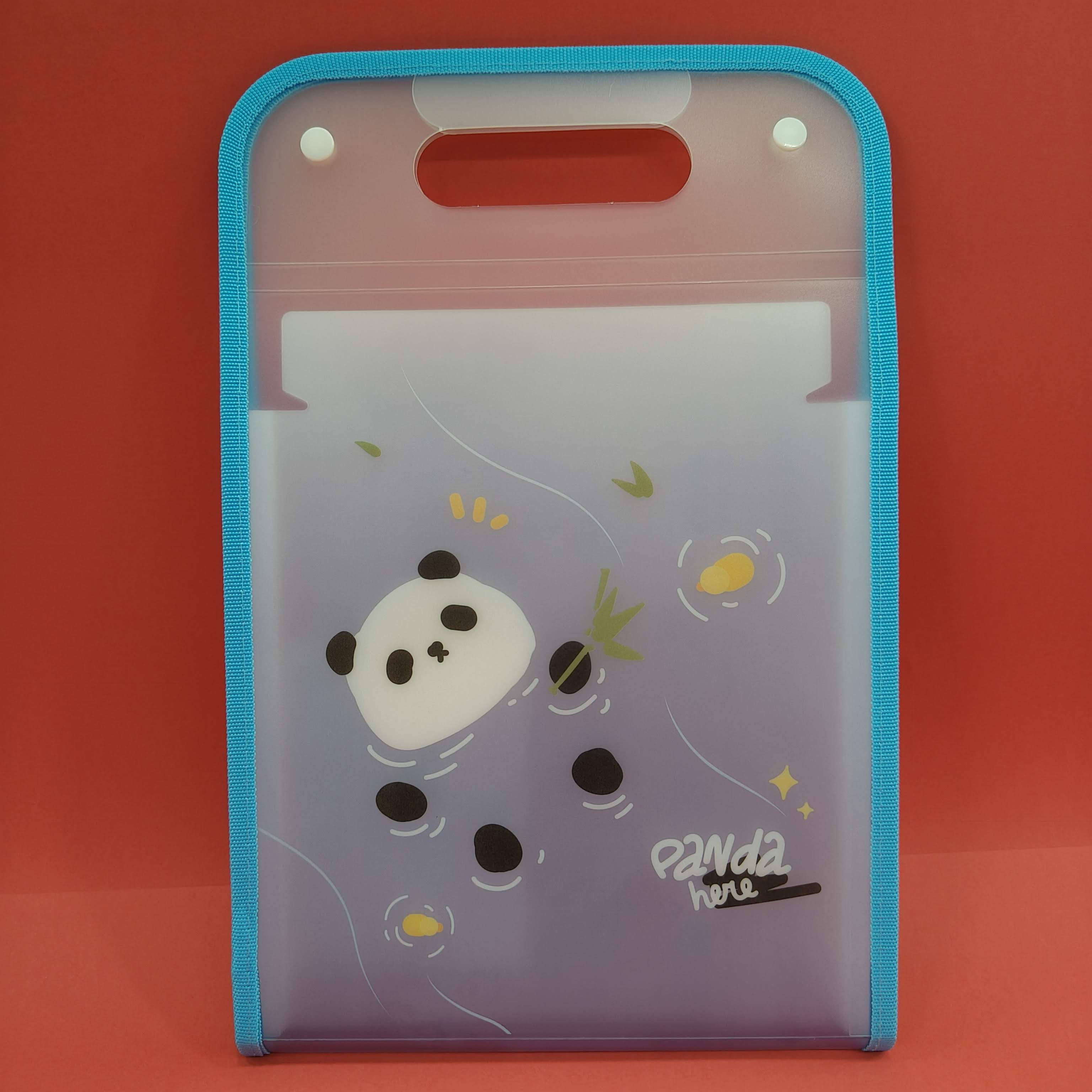 Expandable File Folder with Characters | 13 Pockets, Button Lock and Handle, A4 Size Expandable Folders for Documents | Worksheet Folder | - KtoY