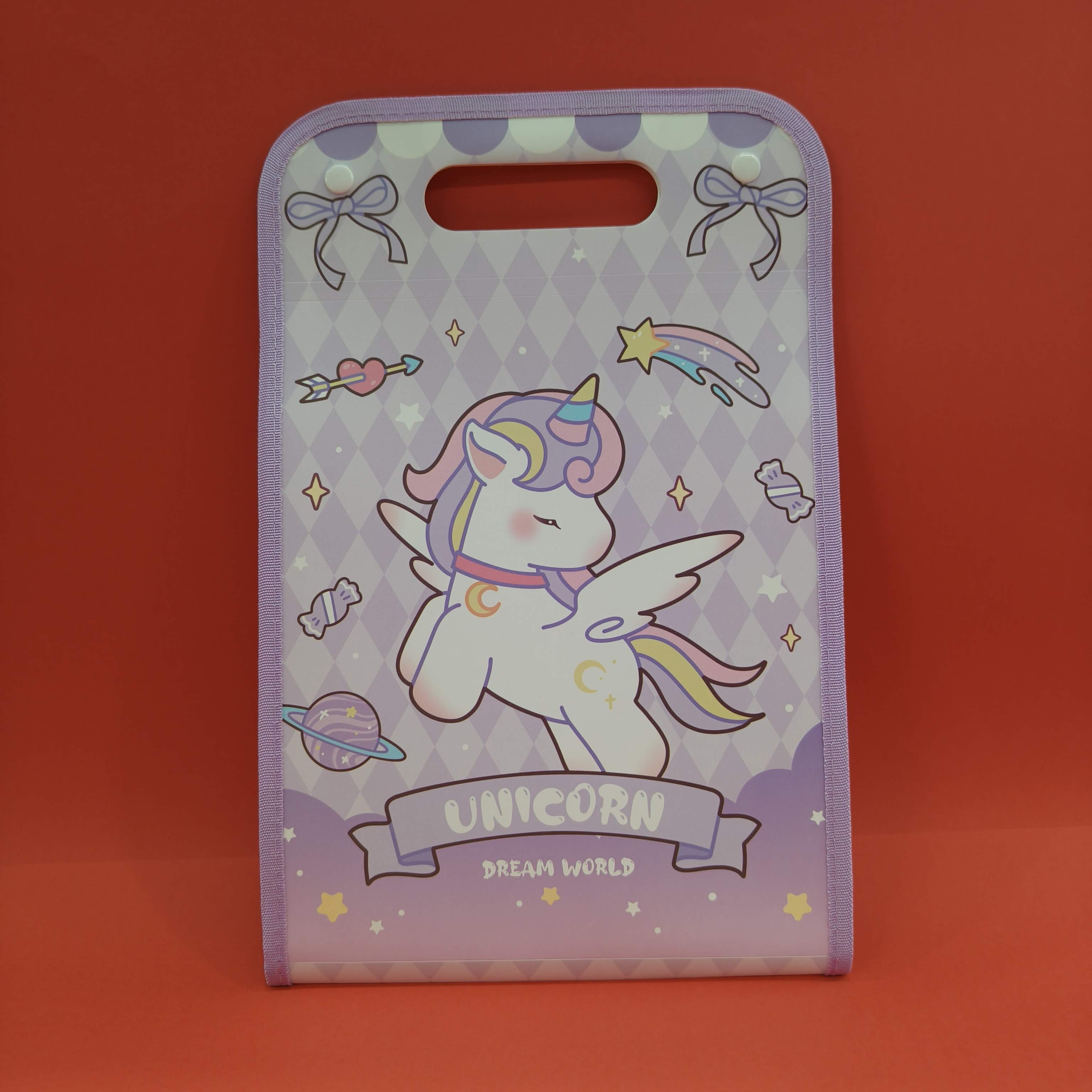 Expandable File Folder with Characters | 13 Pockets, Button Lock and Handle, A4 Size Expandable Folders for Documents | Worksheet Folder | - KtoY