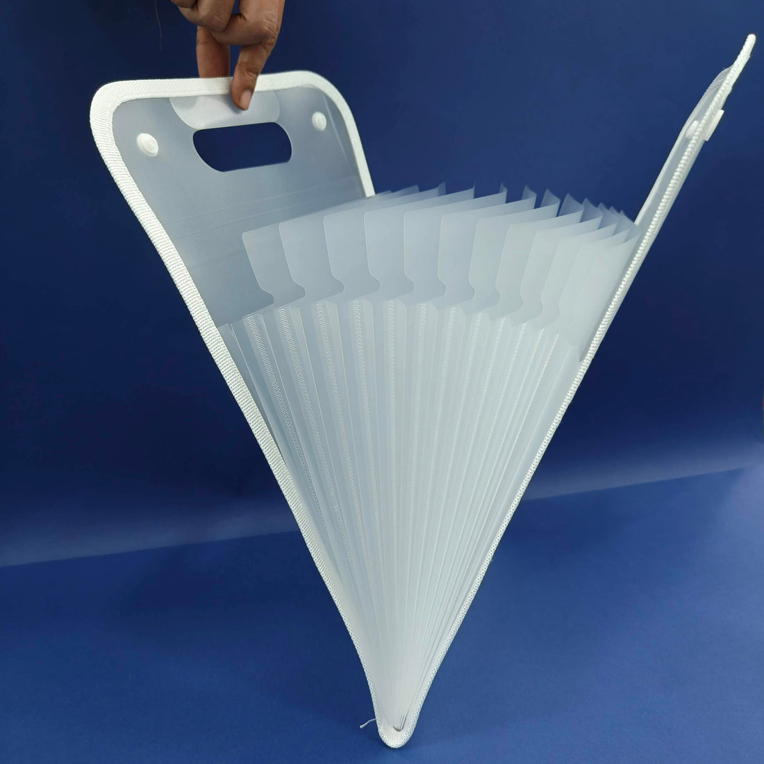 Expandable File Folder with 13 Pockets, Button Lock and Handle, A4 Size Expandable Folders for Documents | Worksheet Folder | - KtoY