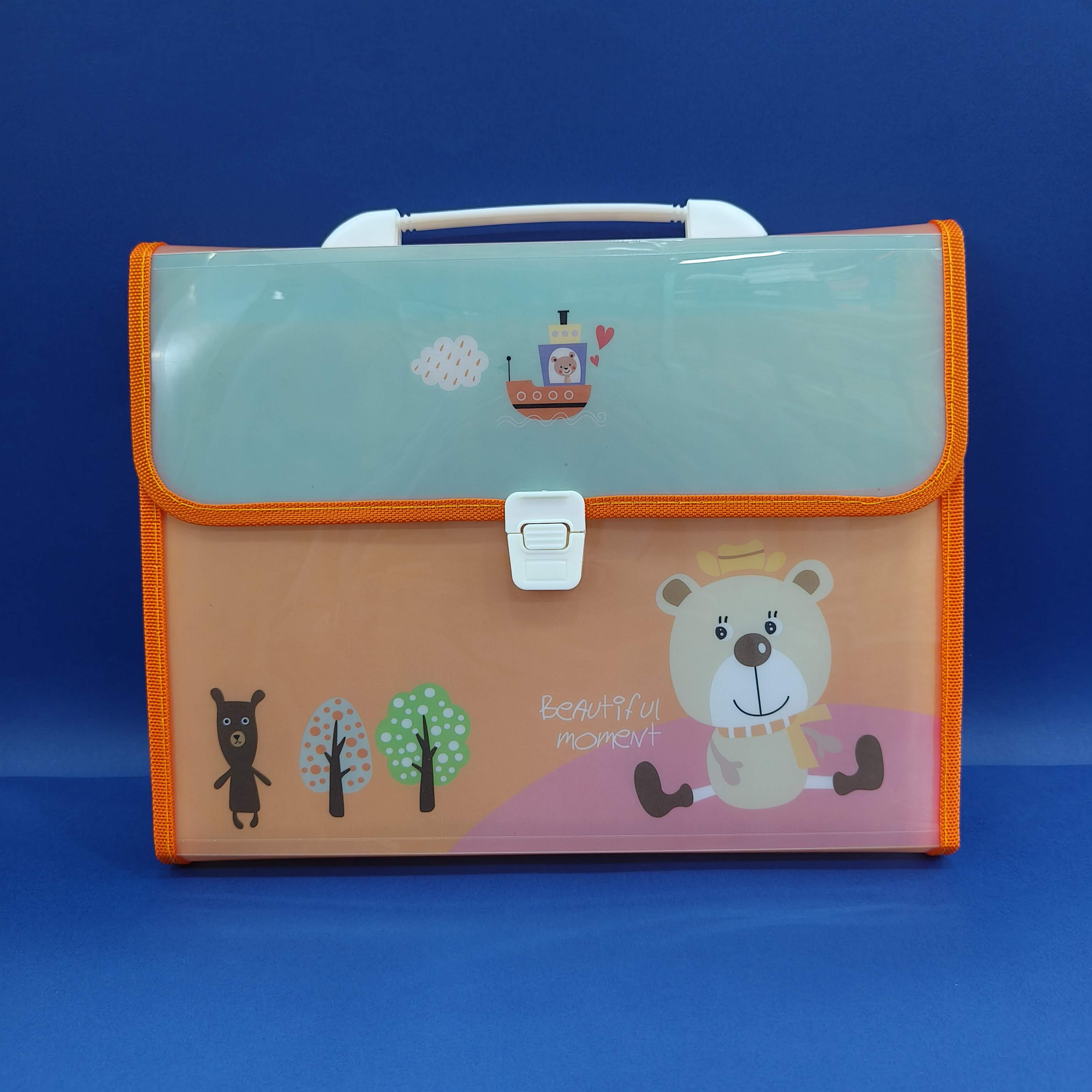 13 Slots File Folder for Kids | Paper Organizer | Documents Organizer | Document Bag | A4 Paper Folder | Brief Case Folder | Stylish File Folder - KtoY