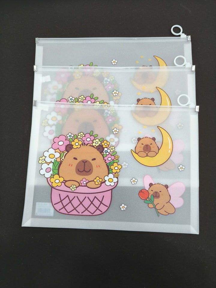 Cartoon Zipper Folder for Kids | Zipper Bag | Documents File Storage Bag | Zip File Folder for Kids | Zip Folder | Kids Folder | Gifts File Bag for Kids | Pack of 3