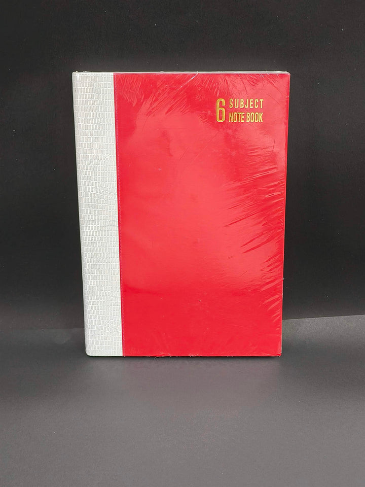 Mahavir | Case Bound/Hard Cover | 6 Subject Notebook For Students And Executives | No. 10 | A4 Size | Single Line | 384 Pages | Pack Of 1 | Assorted Colours