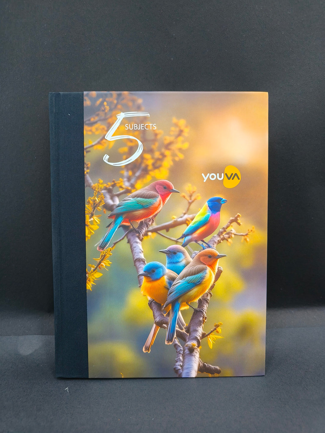 YOUVA Navneet | Case Bound/Hard Cover | 5 Subject Notebook For Students And Executives | 18.5 Cm X 24.7 Cm | Single Line | 400 Pages | Pack Of 1 | Assorted Designs - KtoY