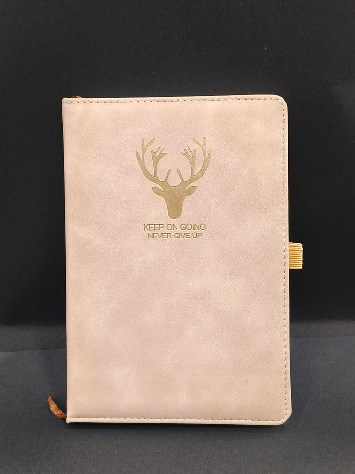 Beige Colour Deer Notebook Diary | A5 Ruled Pages | Organizer | Planner | Perfect for Office, Business, Professional Executive | Exclusively Designed for Corporate Gifting