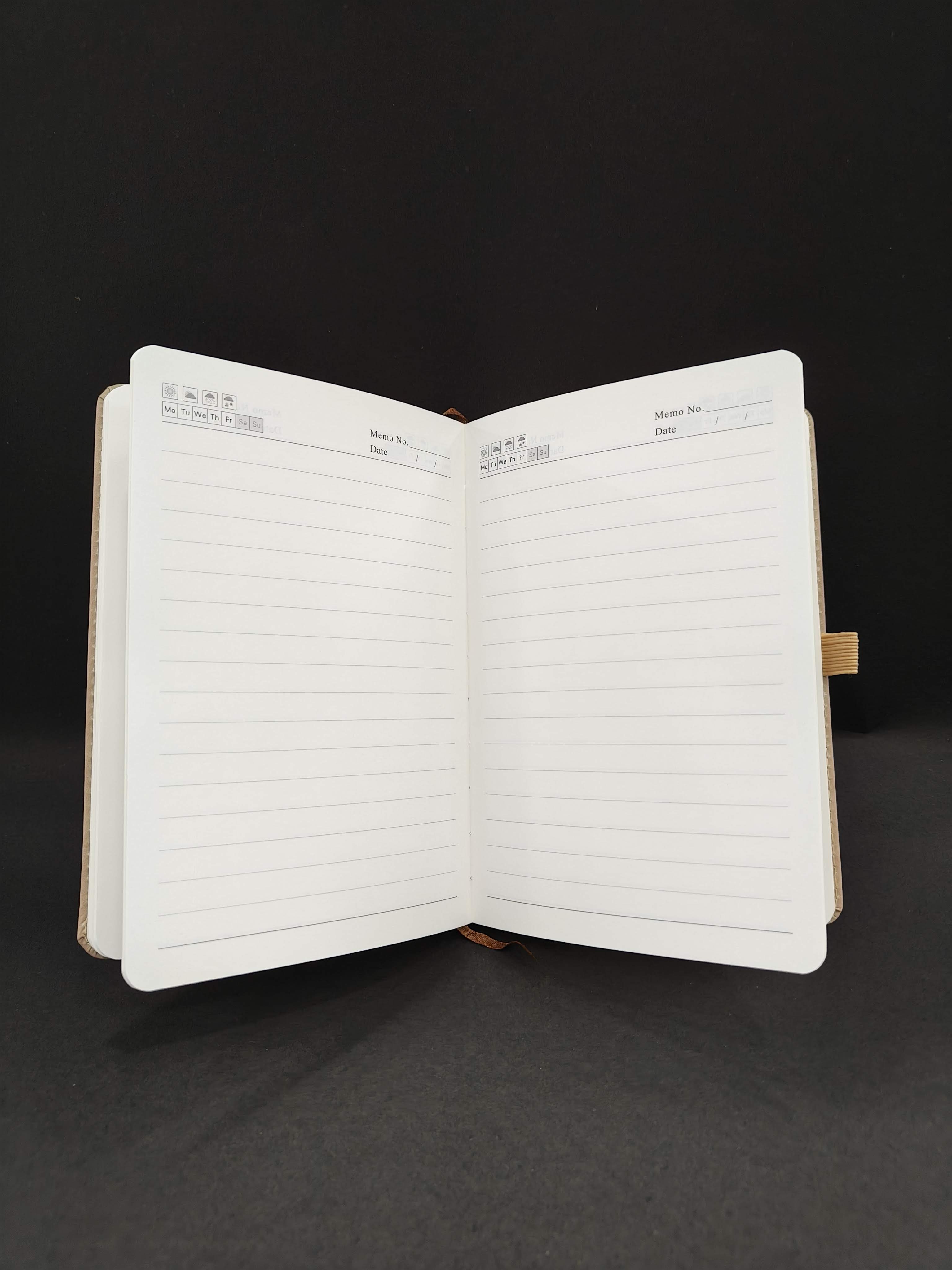Beige Colour Deer Notebook Diary | A5 Ruled Pages | Organizer | Planner | Perfect for Office, Business, Professional Executive | Exclusively Designed for Corporate Gifting - KtoY