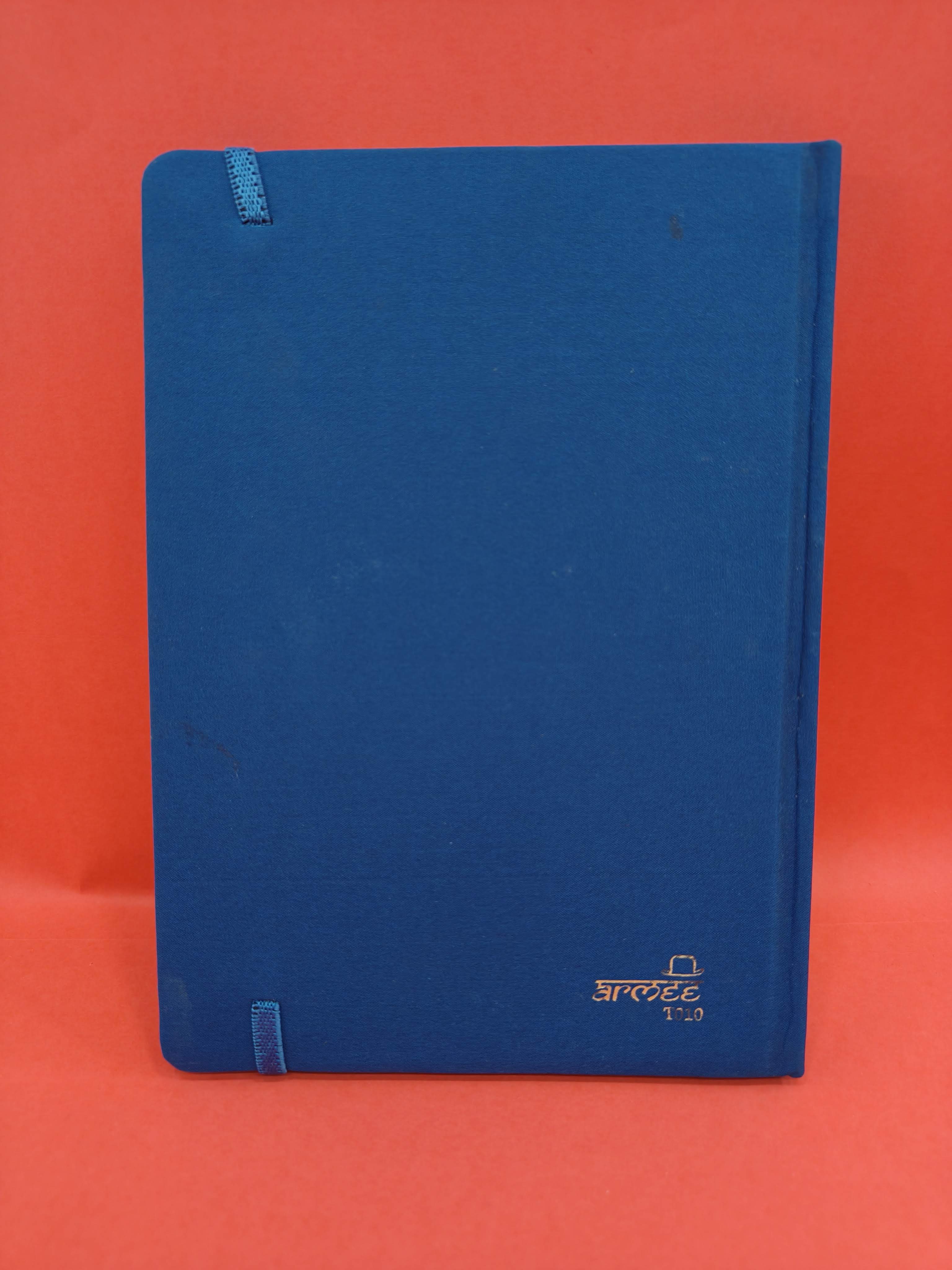 A5 Fabric Cover Diary with Elastic Band and Ribbon Book Mark | 21.5 x 14.8cm | Assorted Colours - KtoY