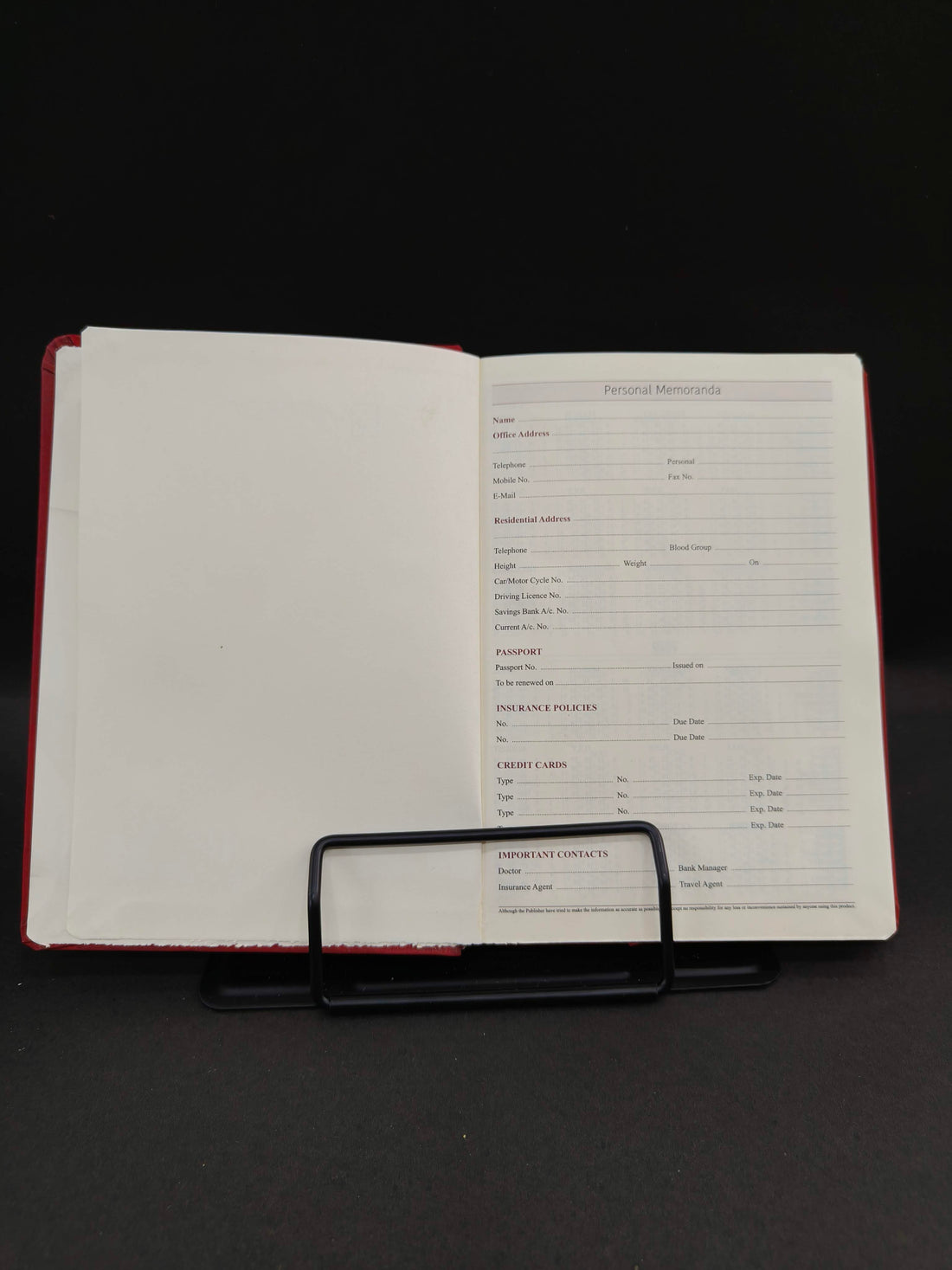 A5 Fabric Cover Diary with Elastic Band and Ribbon Book Mark | 21.5 x 14.8cm | Assorted Colours - KtoY